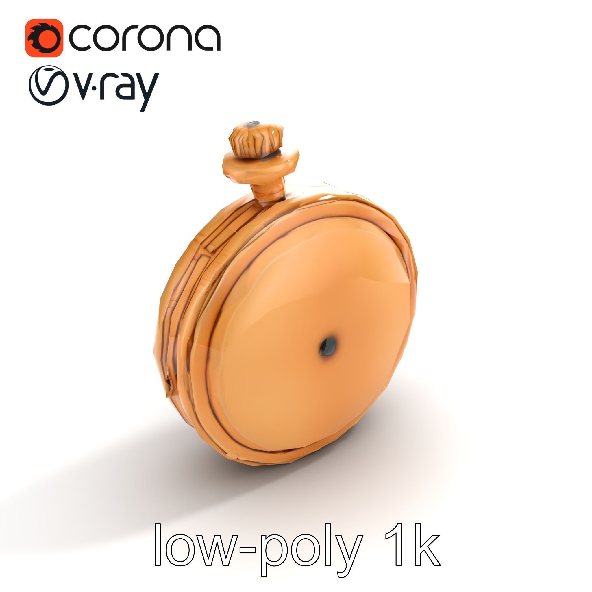 Antique Pocket Watch Intricate Metalwork Model Pack Low-poly 3D model_9