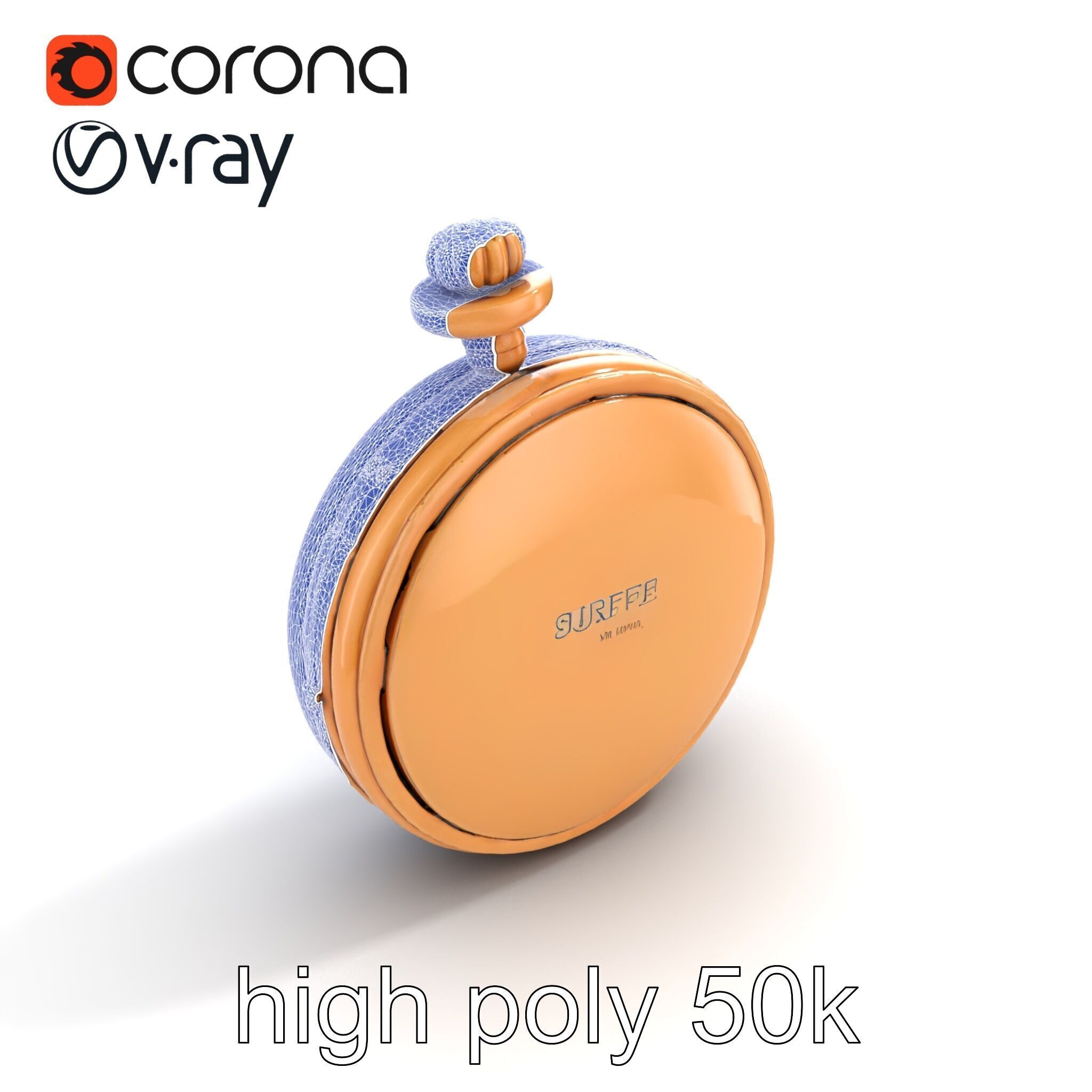 Antique Pocket Watch Intricate Metalwork Model Pack Low-poly 3D model_14