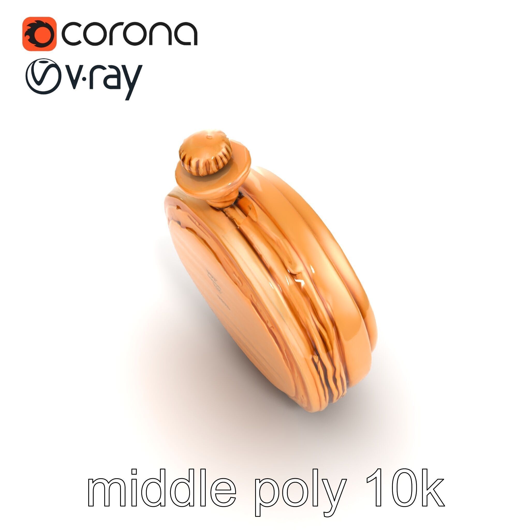 Antique Pocket Watch Intricate Metalwork Model Pack Low-poly 3D model_16