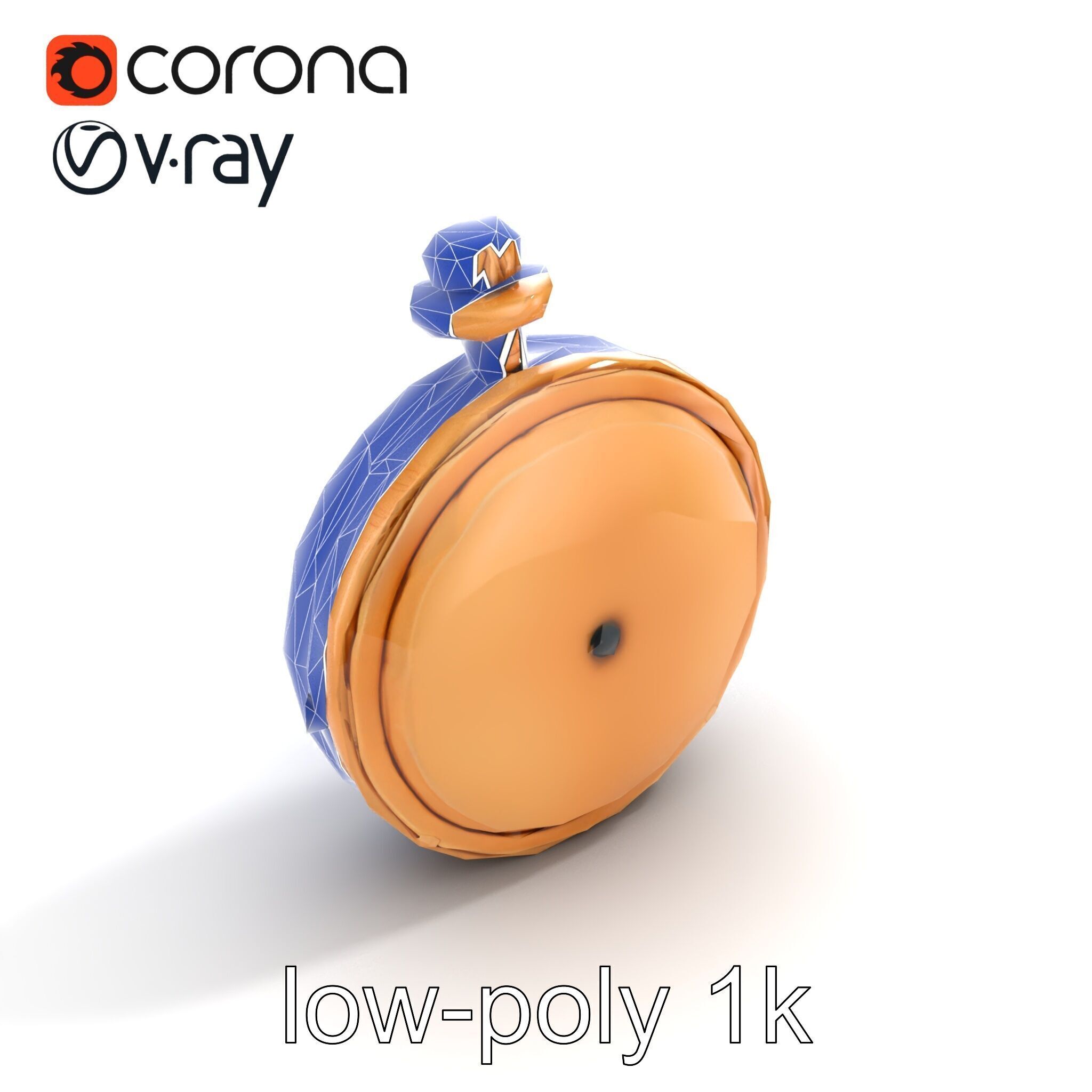 Antique Pocket Watch Intricate Metalwork Model Pack Low-poly 3D model_23