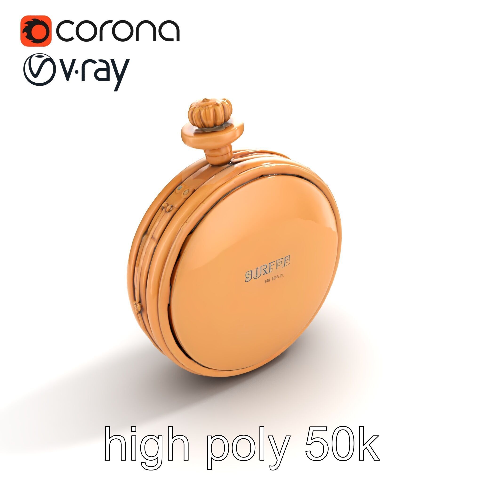 Antique Pocket Watch Intricate Metalwork Model Pack Low-poly 3D model_22