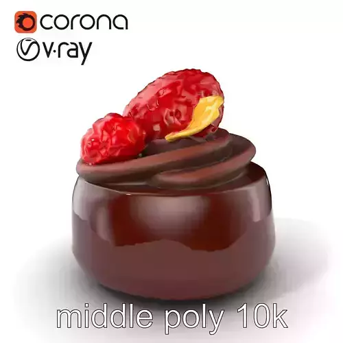 Gourmet Chocolate Mousse Dessert model pack