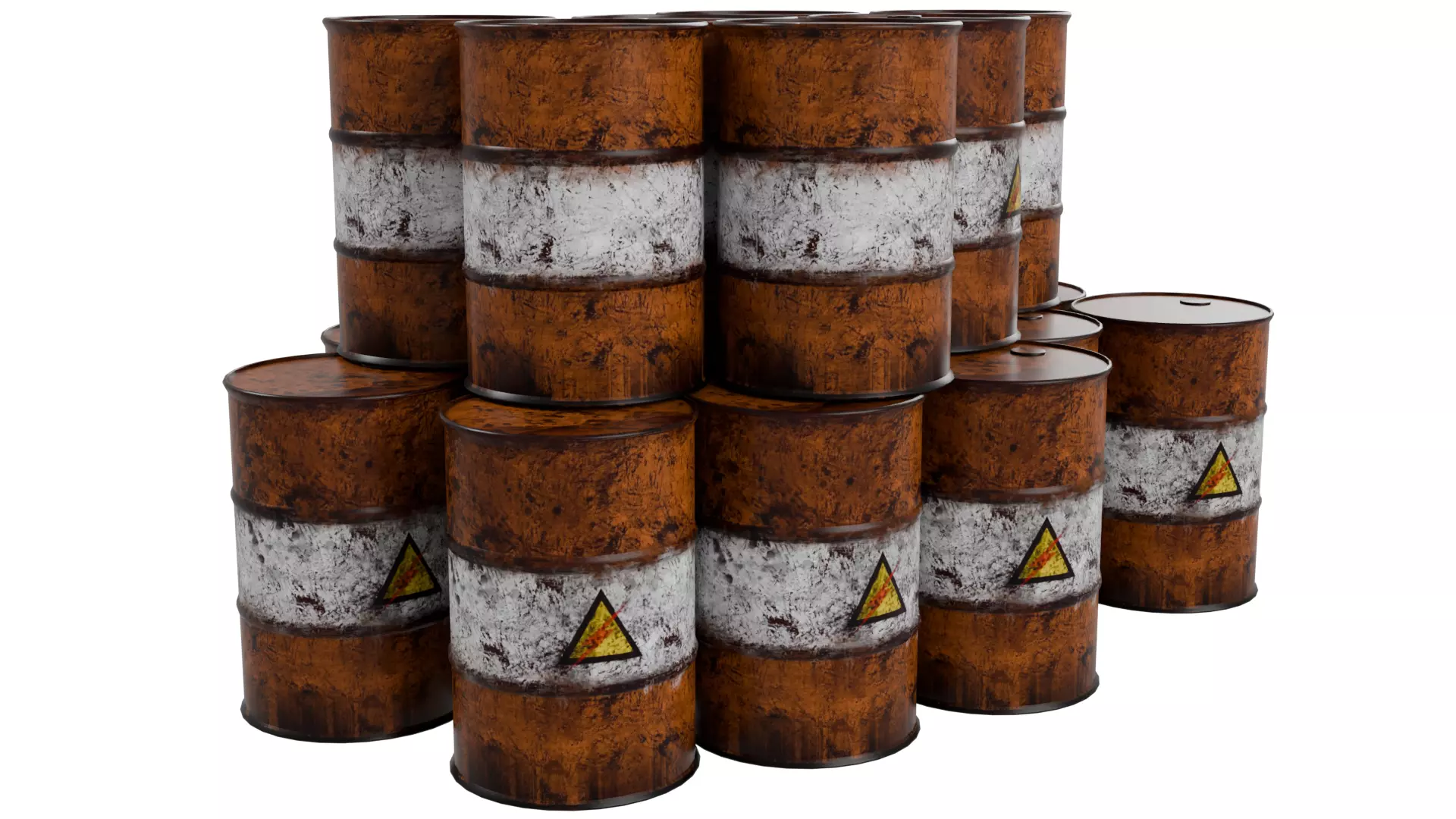 Oil Barrels 3D model_0