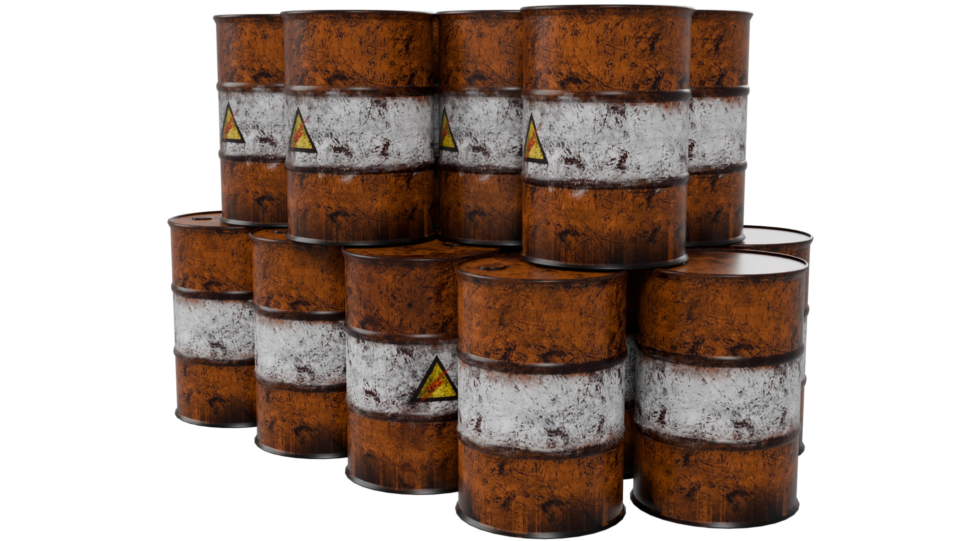 Oil Barrels 3D model_6