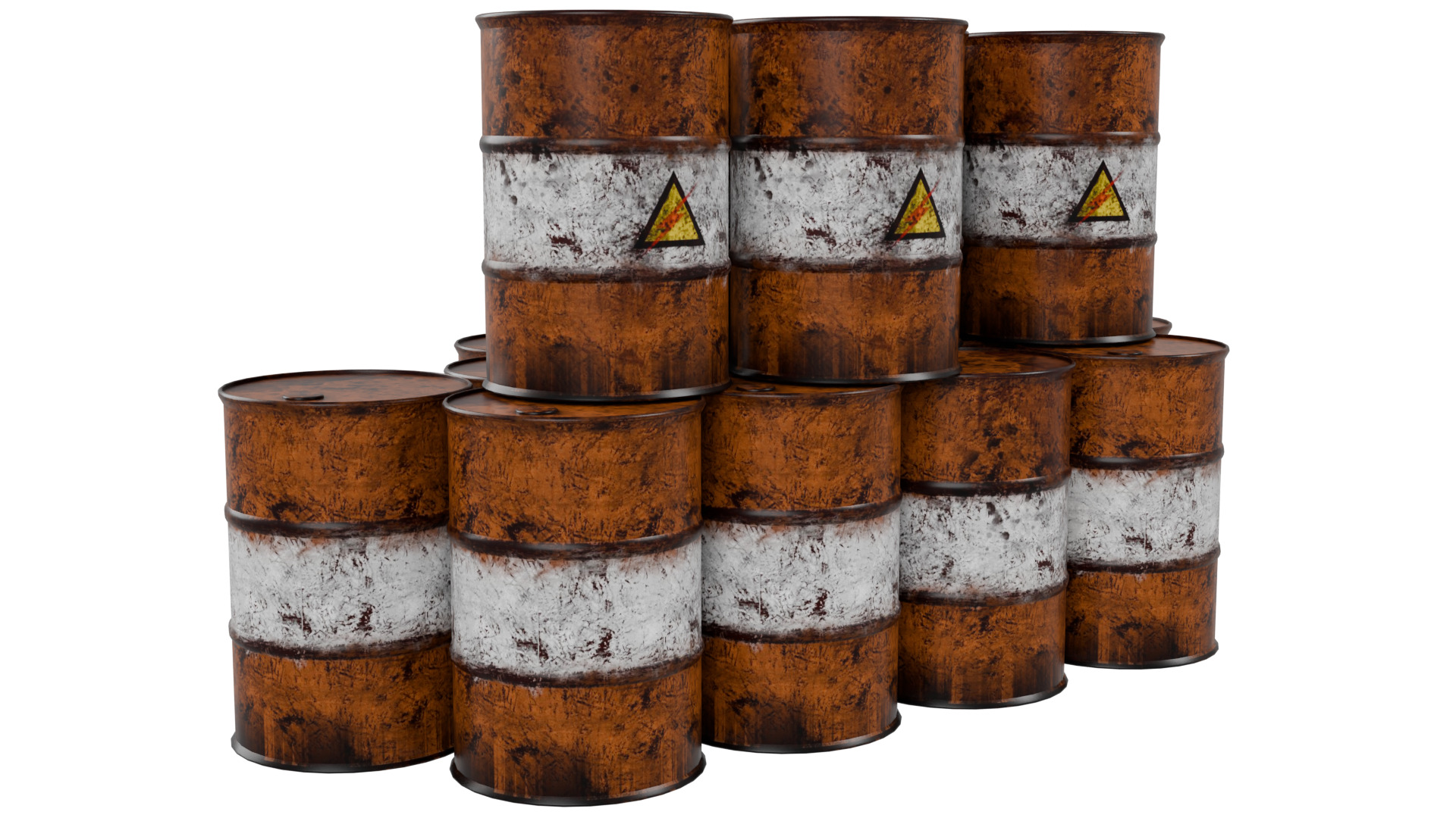 Oil Barrels 3D model_4