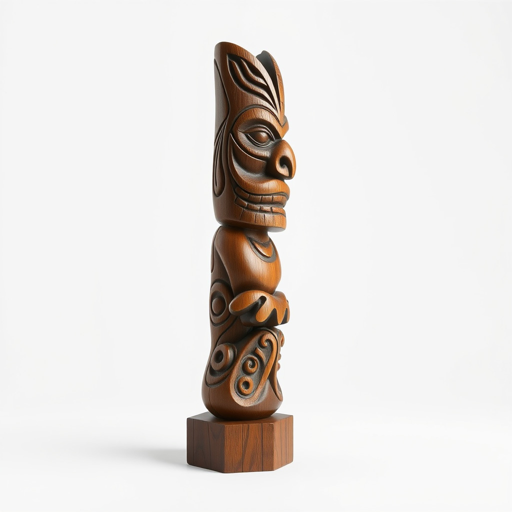 Handcrafted Maori Tiki Sculpture model pack Low-poly 3D model_4