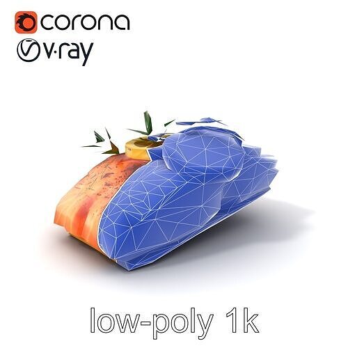 Gourmet Seared Salmon Fillet Dish model pack Low-poly 3D model 7