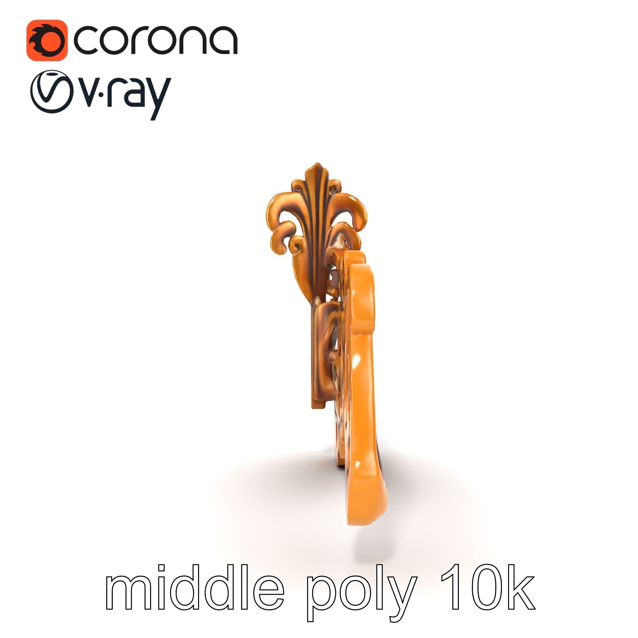 Ornate Decorative Element Model Pack Low-poly 3D model_15