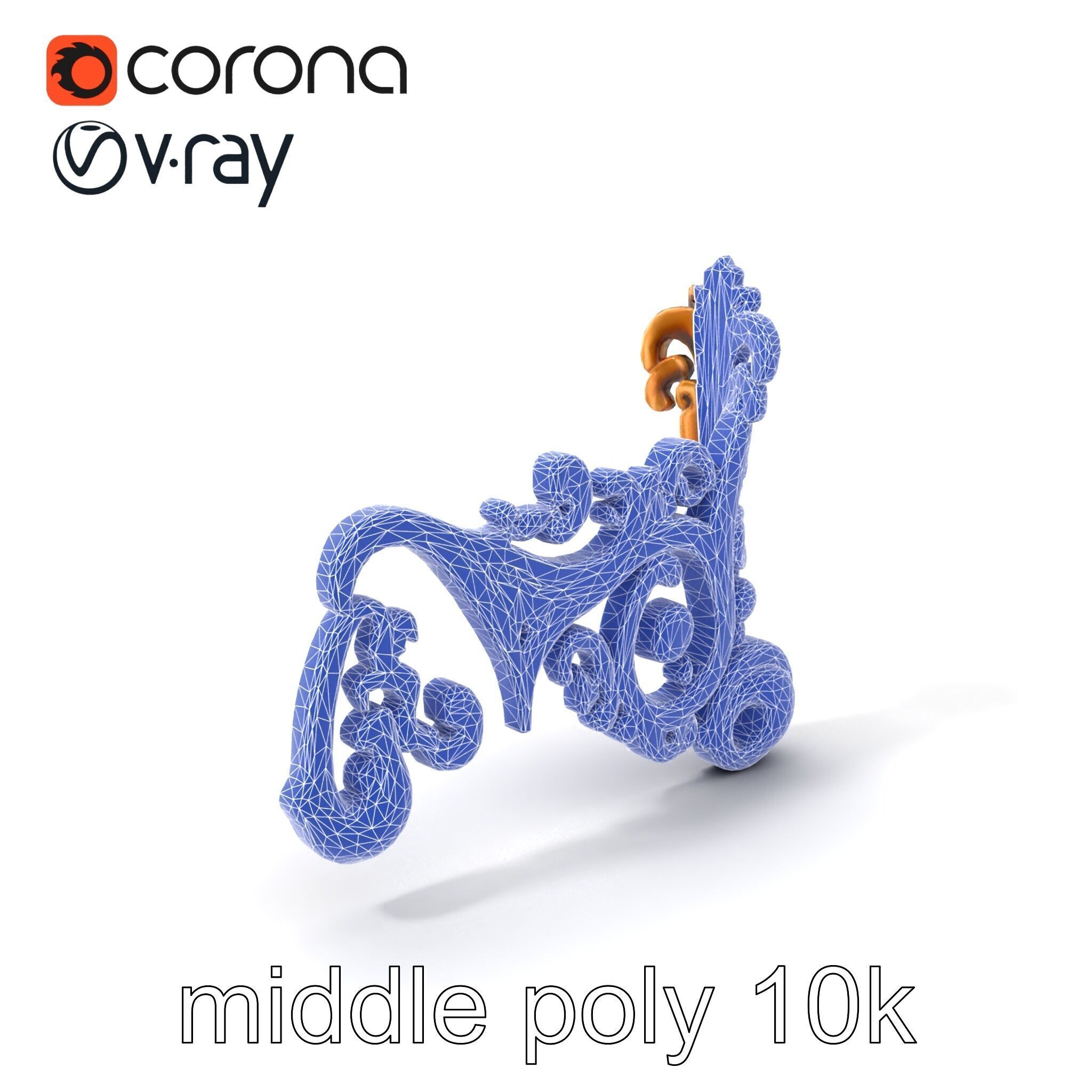 Ornate Decorative Element Model Pack Low-poly 3D model_6