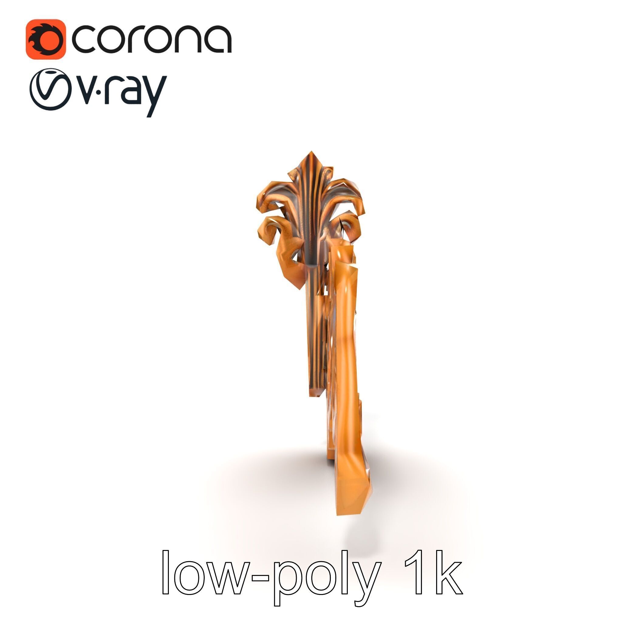Ornate Decorative Element Model Pack Low-poly 3D model_21