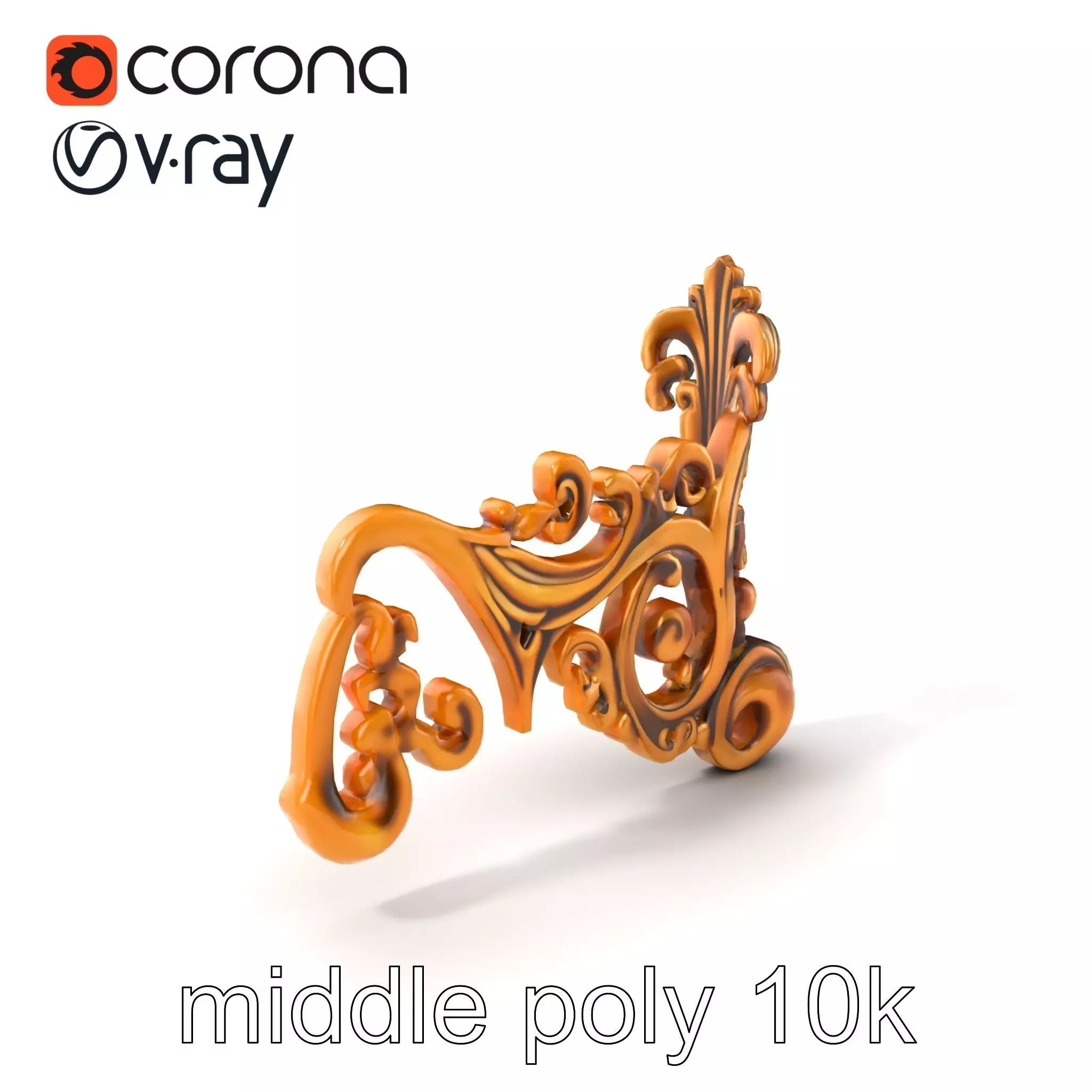 Ornate Decorative Element Model Pack Low-poly 3D model_0