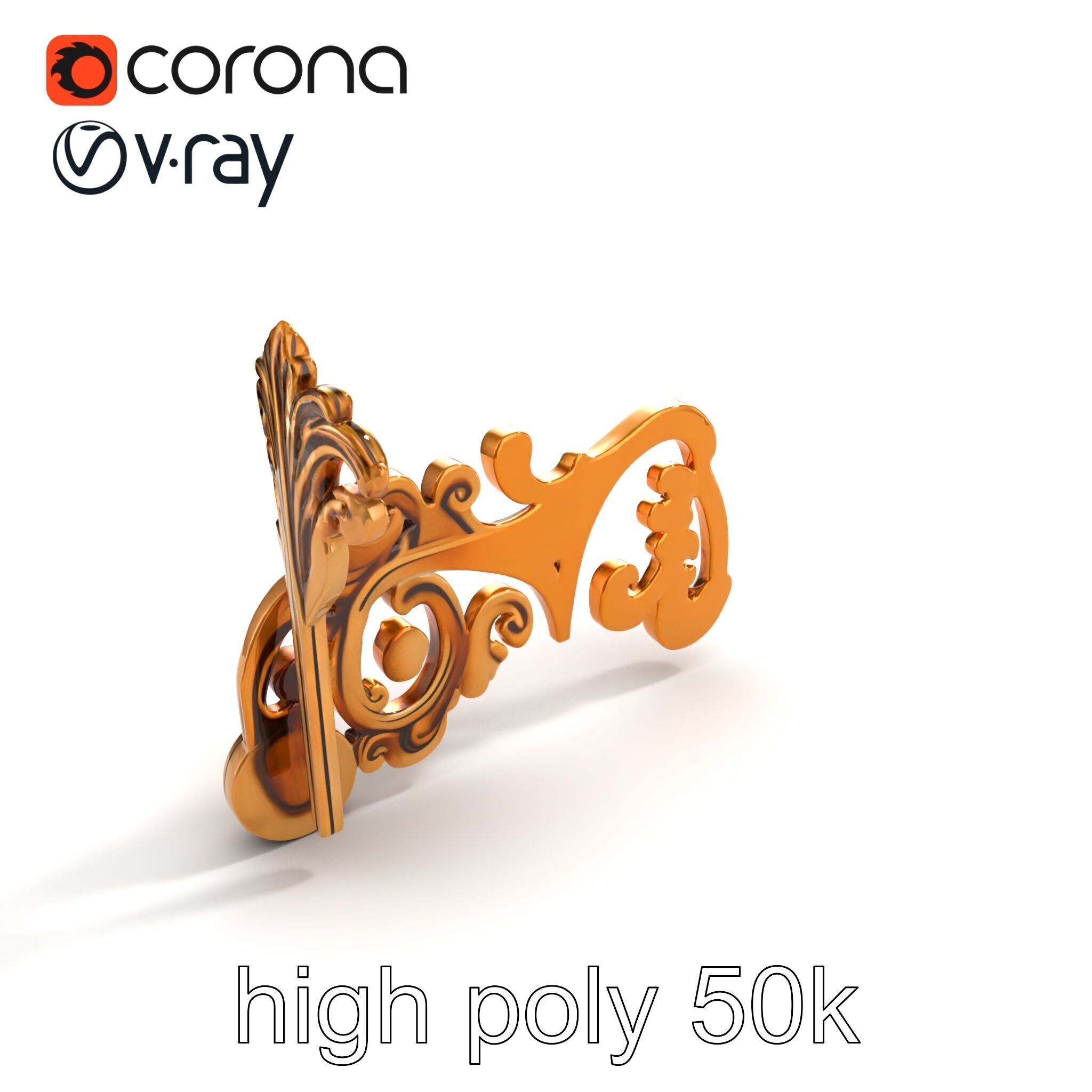 Ornate Decorative Element Model Pack Low-poly 3D model_30