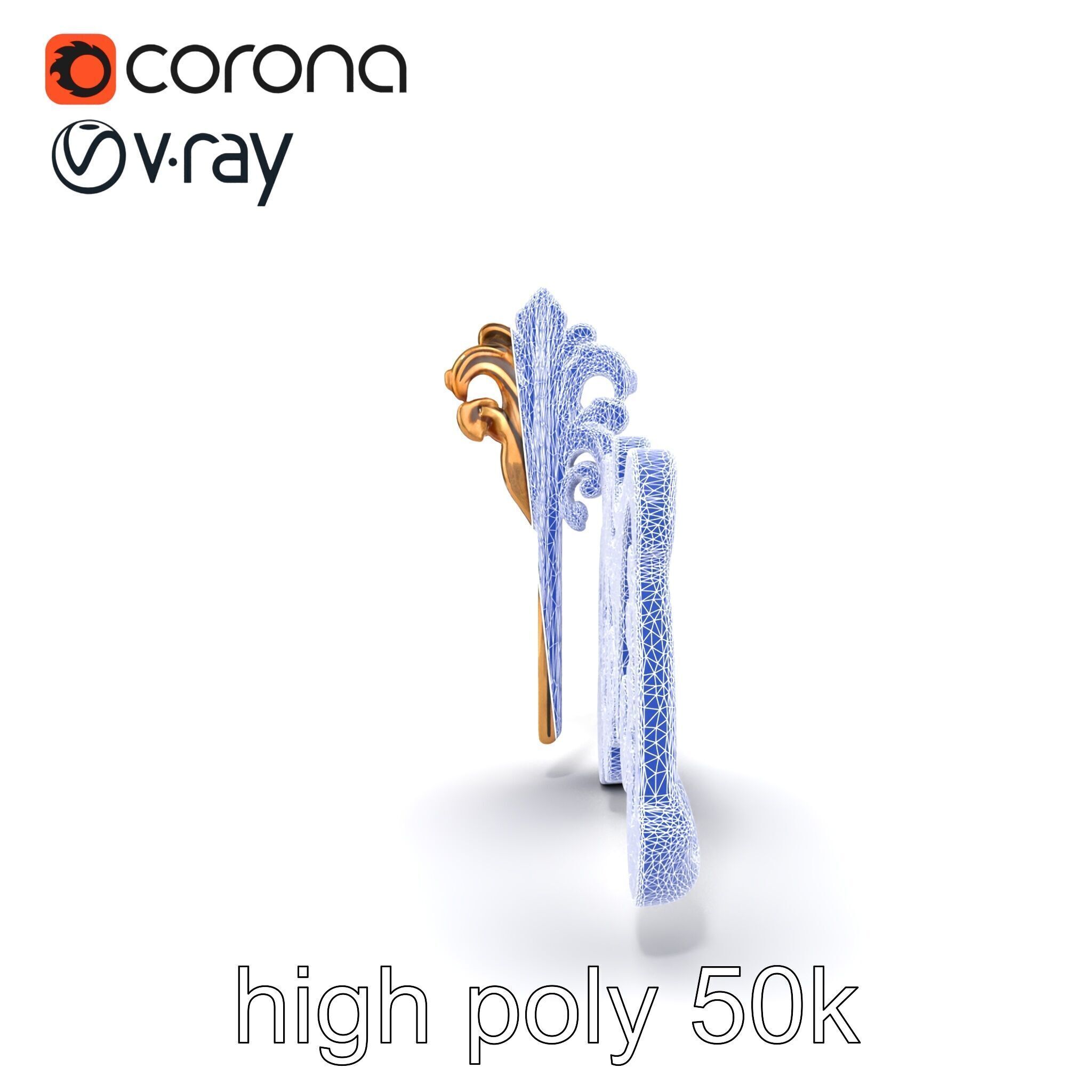 Ornate Decorative Element Model Pack Low-poly 3D model_19