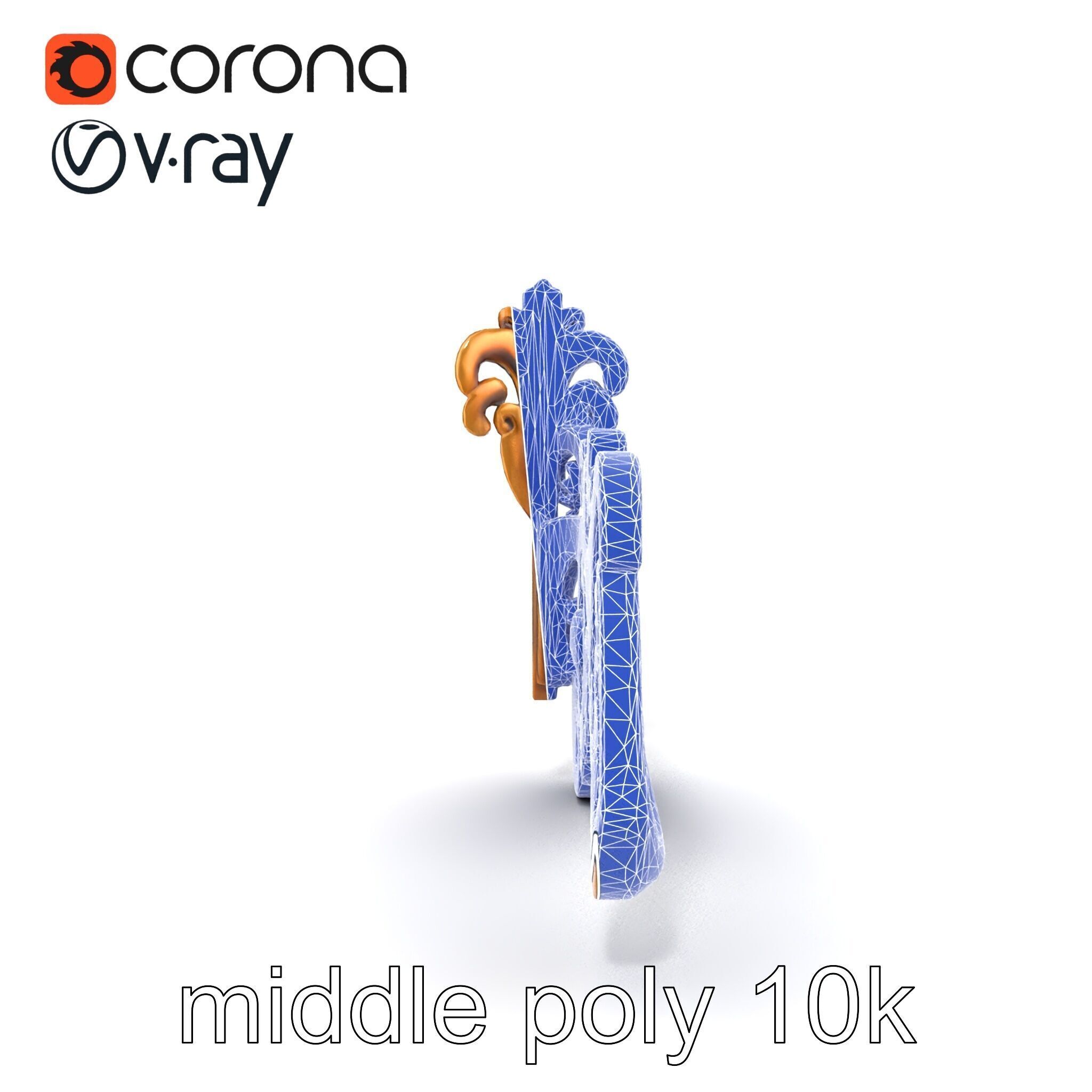 Ornate Decorative Element Model Pack Low-poly 3D model_23