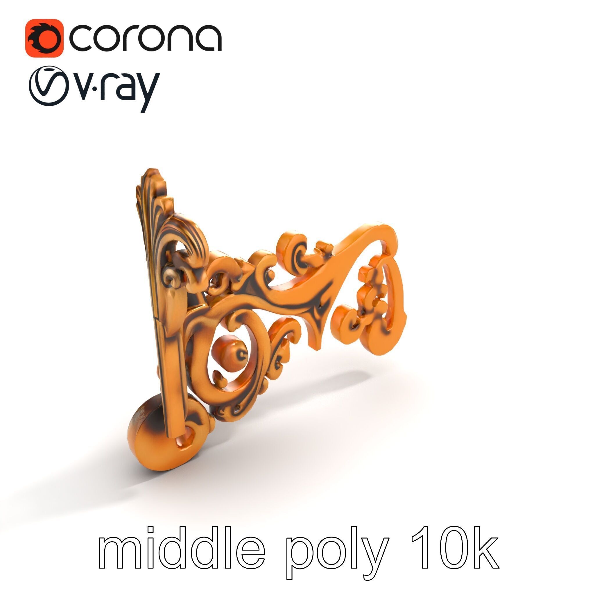 Ornate Decorative Element Model Pack Low-poly 3D model_8