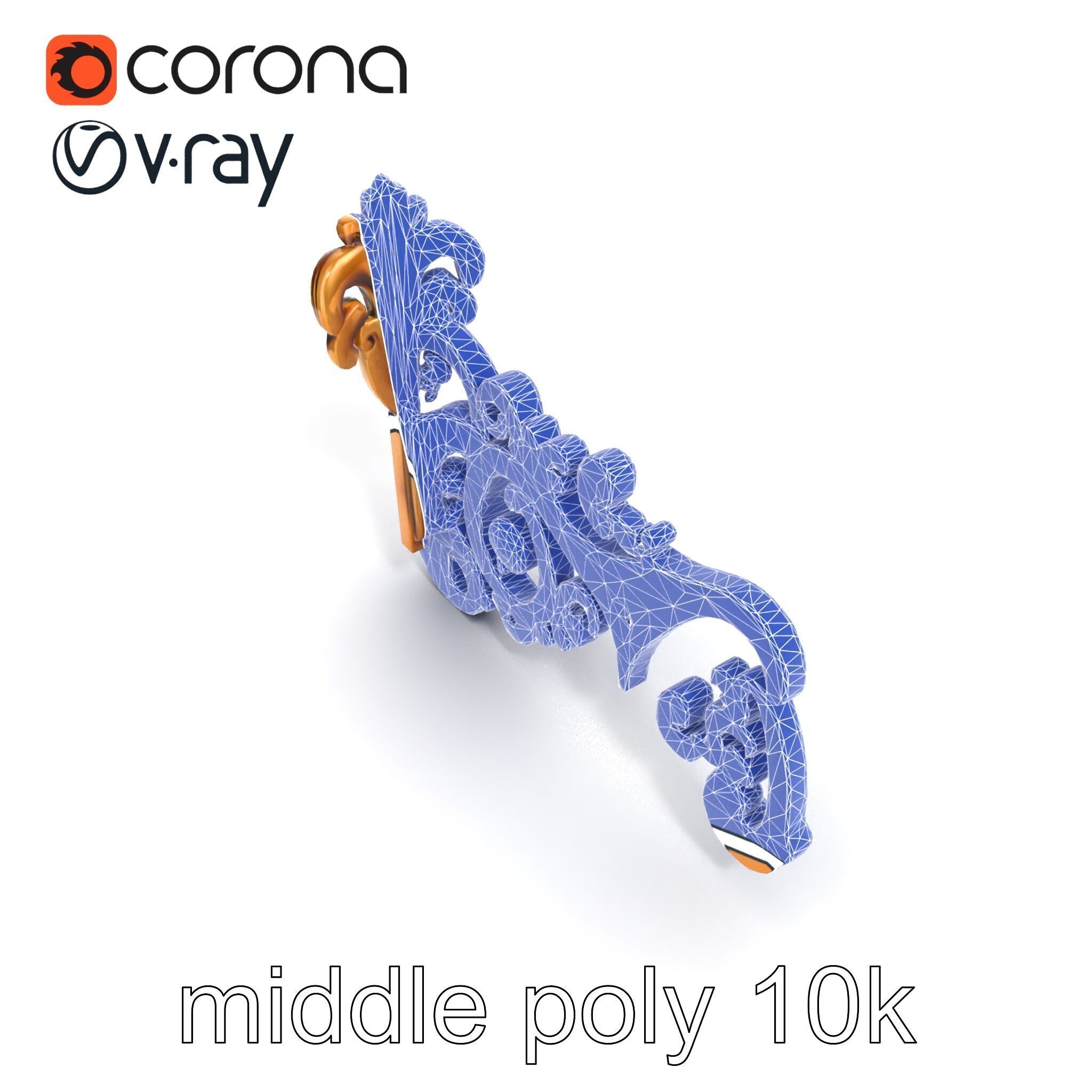 Ornate Decorative Element Model Pack Low-poly 3D model_24