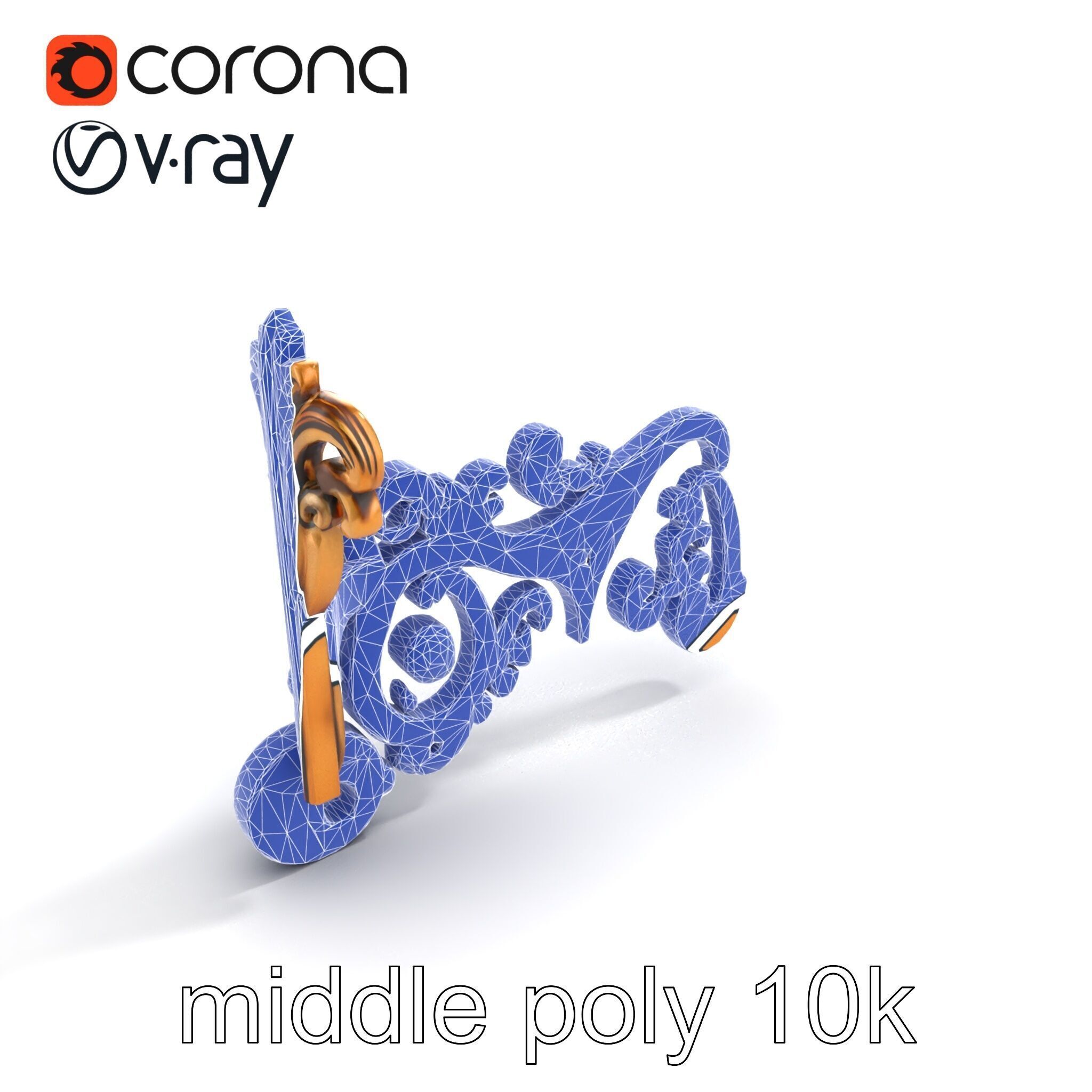 Ornate Decorative Element Model Pack Low-poly 3D model_22