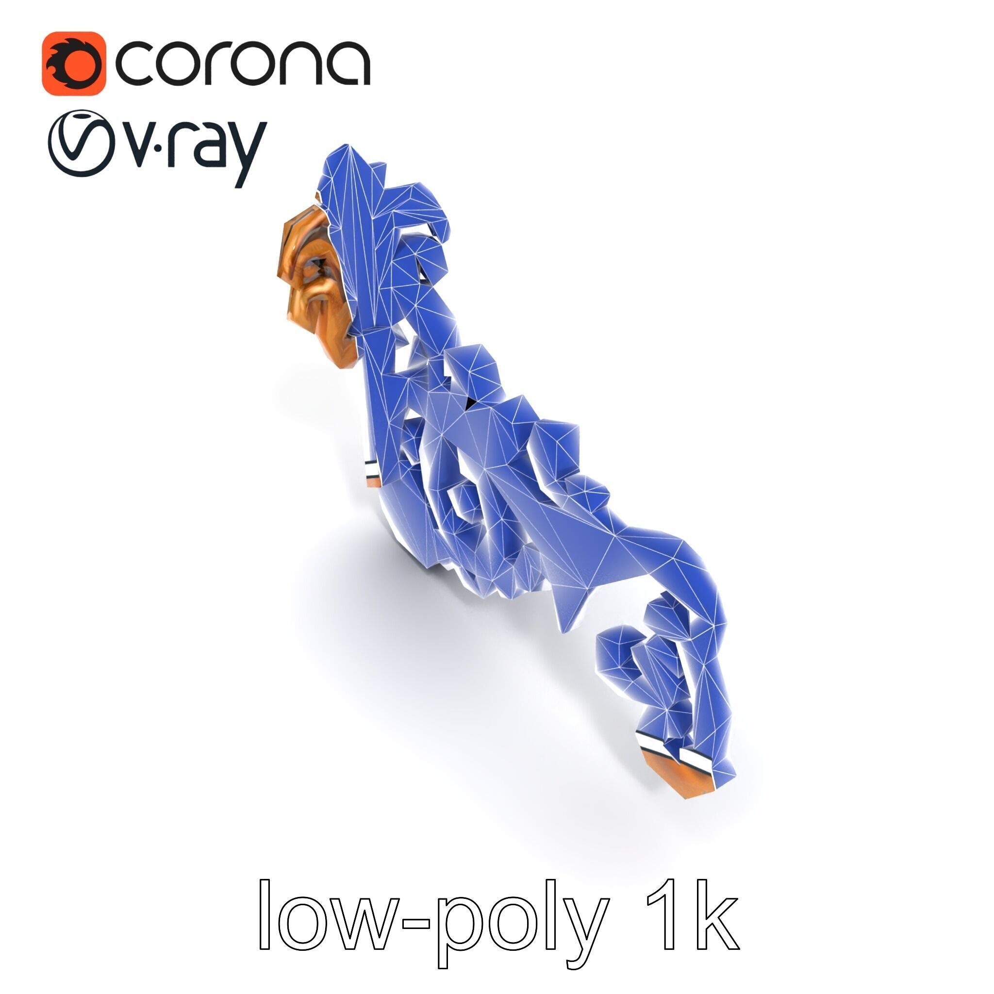 Ornate Decorative Element Model Pack Low-poly 3D model_16