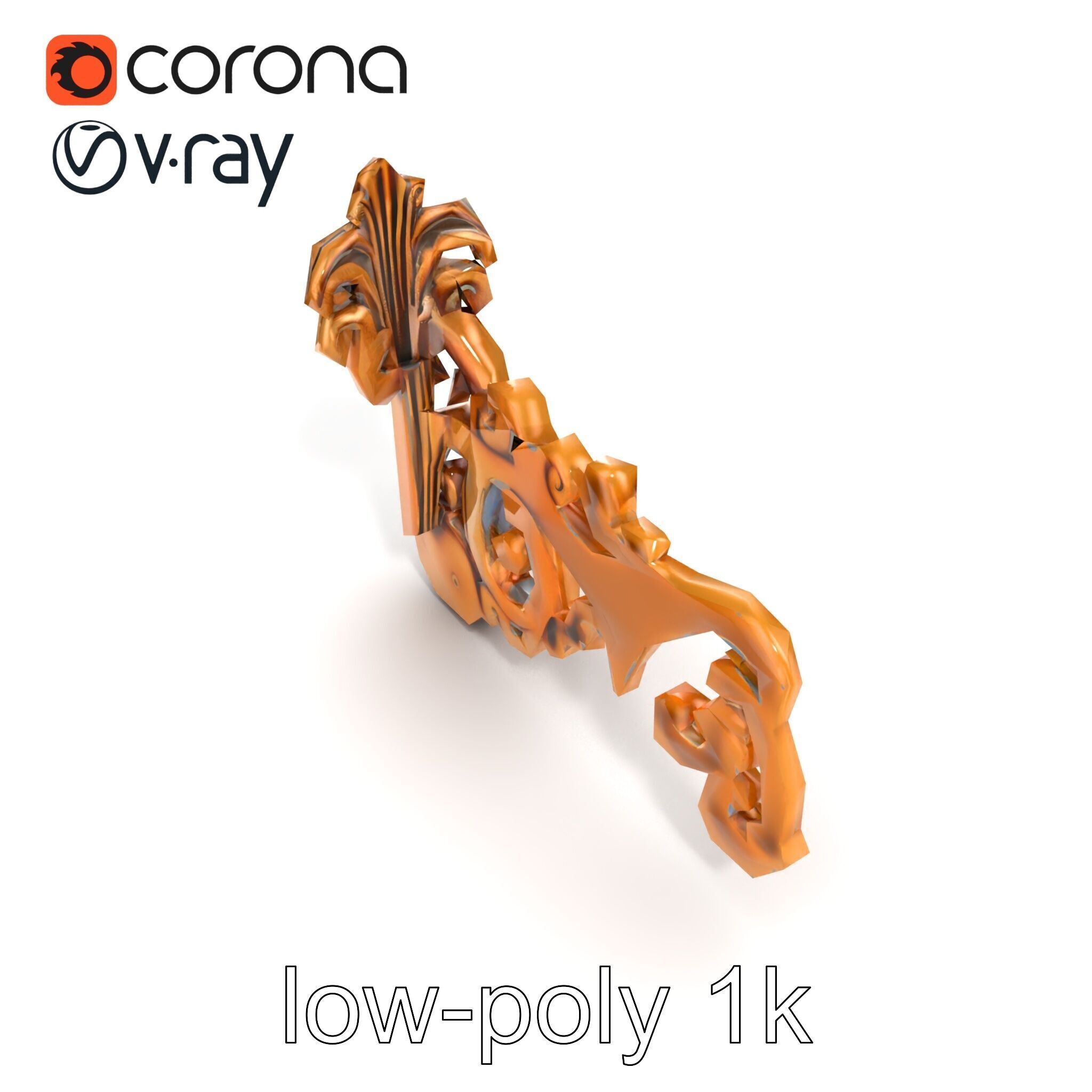 Ornate Decorative Element Model Pack Low-poly 3D model_28