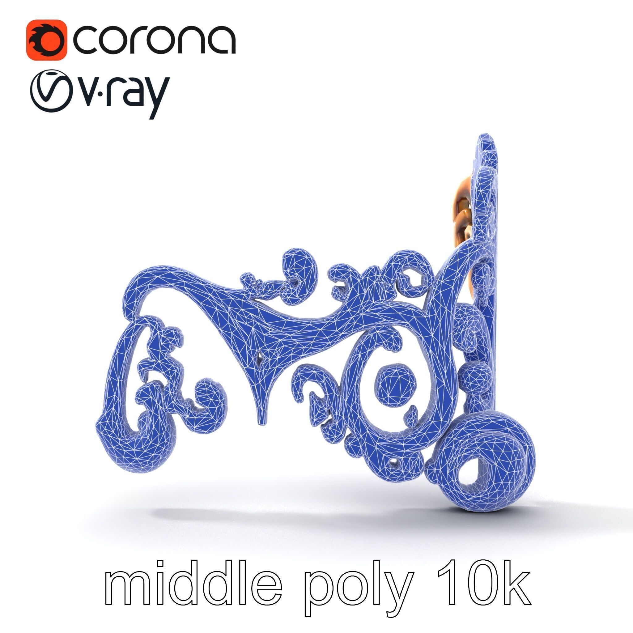 Ornate Decorative Element Model Pack Low-poly 3D model_32