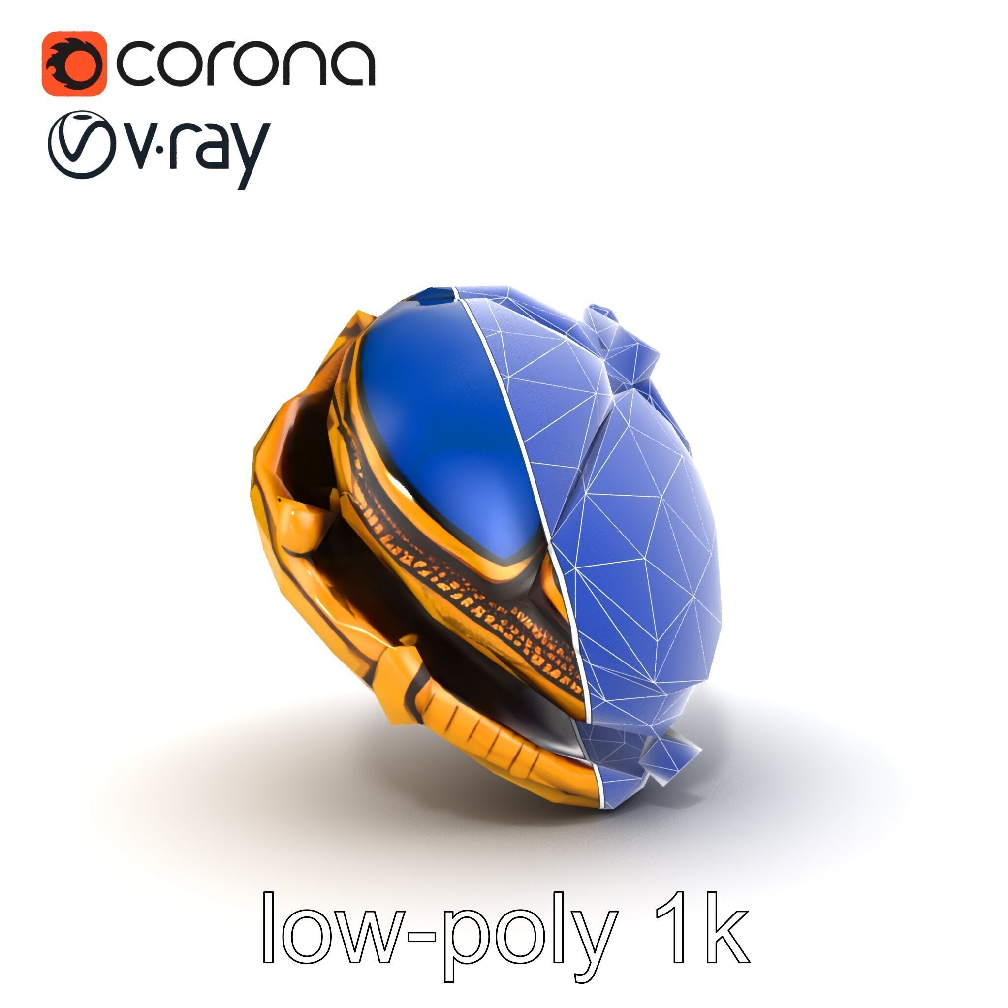 Egyptian Scarab Amulet Gemstone model pack Low-poly 3D model_19