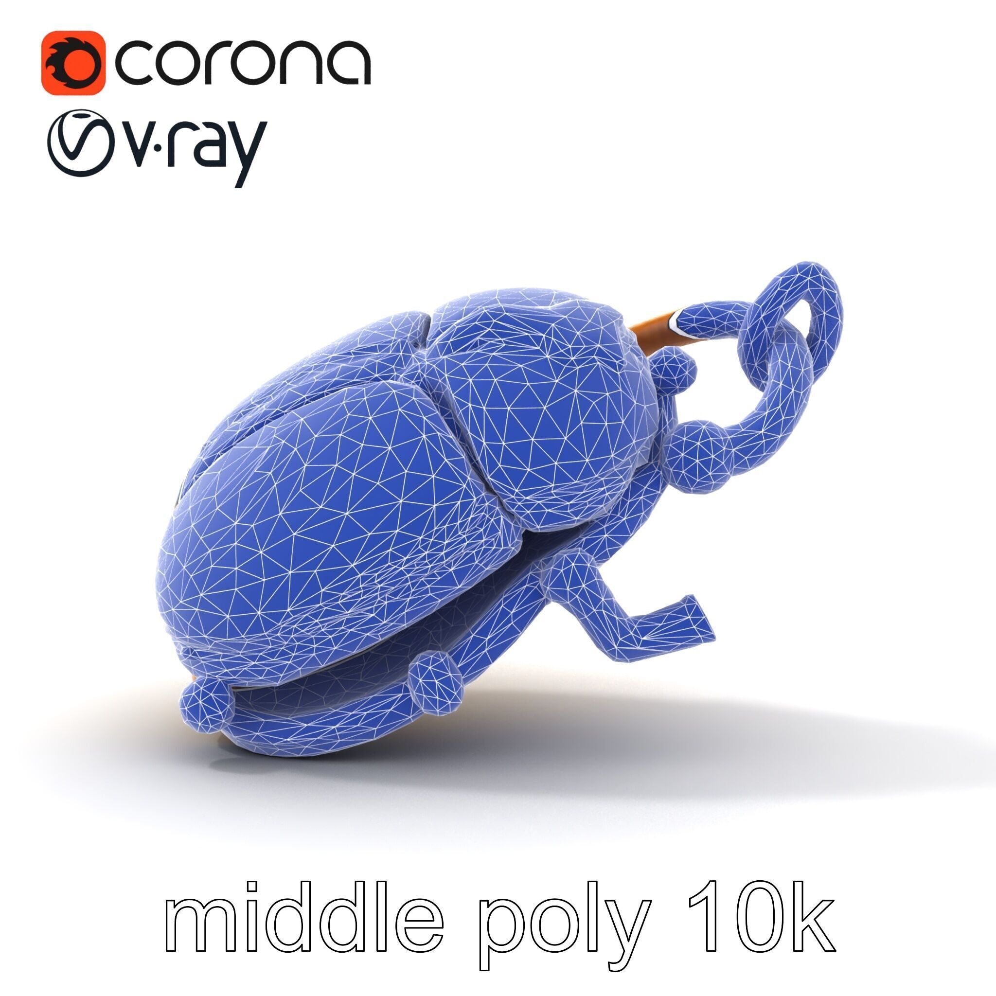 Egyptian Scarab Amulet Gemstone model pack Low-poly 3D model_31