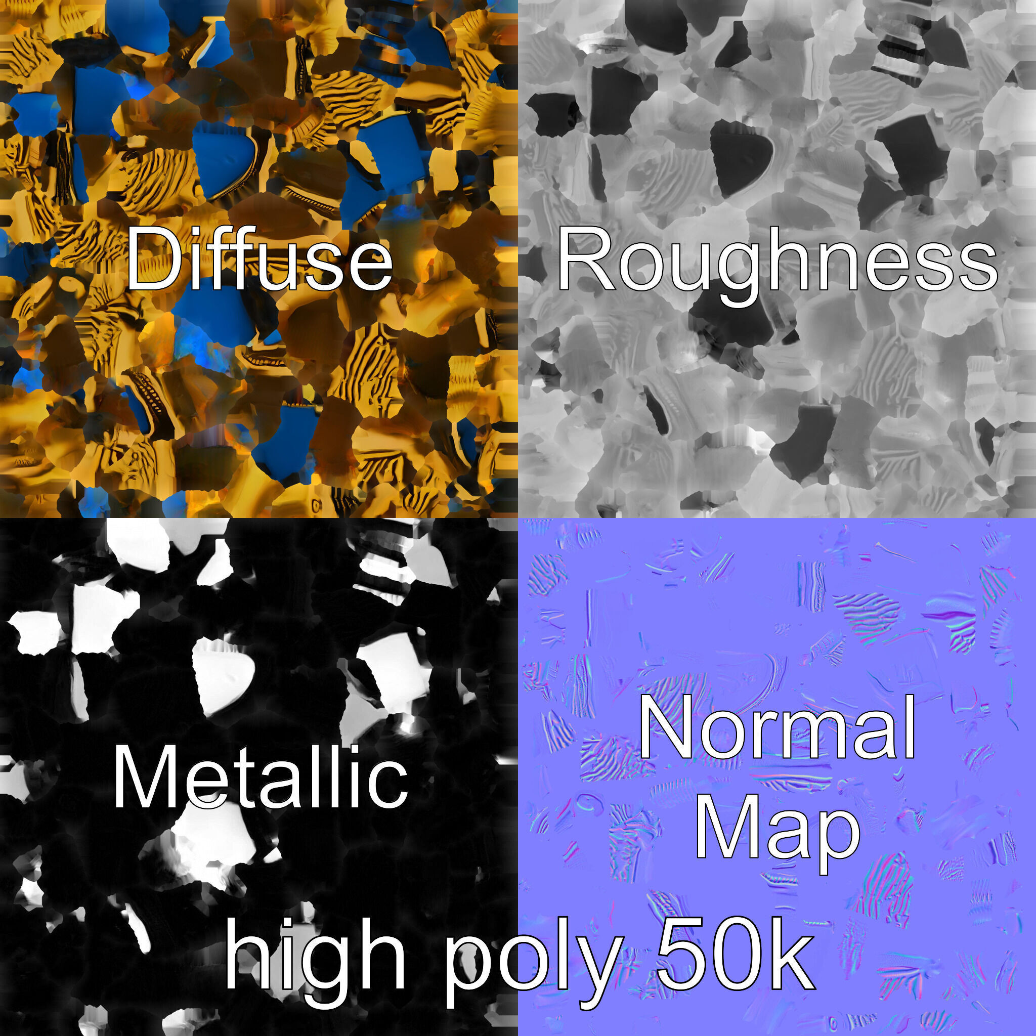 Egyptian Scarab Amulet Gemstone model pack Low-poly 3D model_3