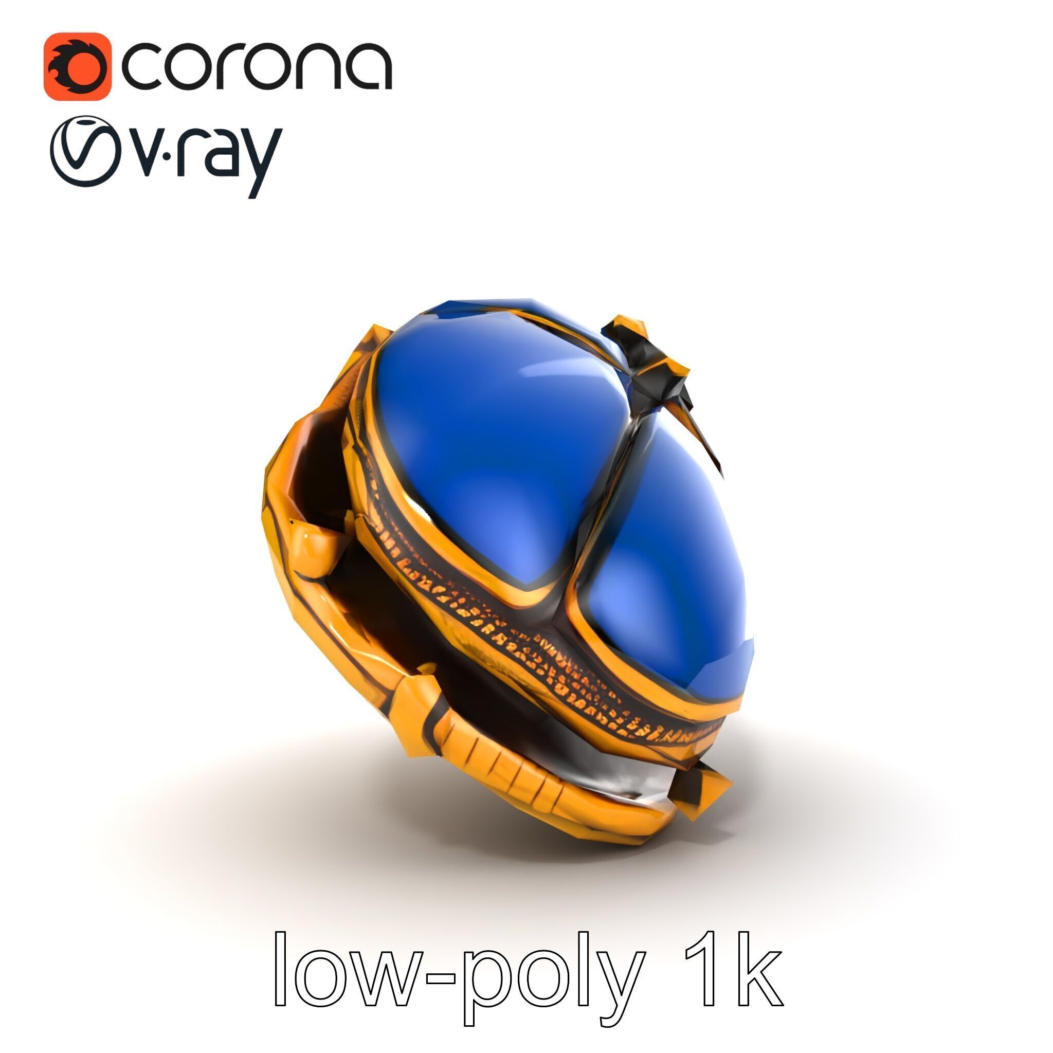 Egyptian Scarab Amulet Gemstone model pack Low-poly 3D model_27