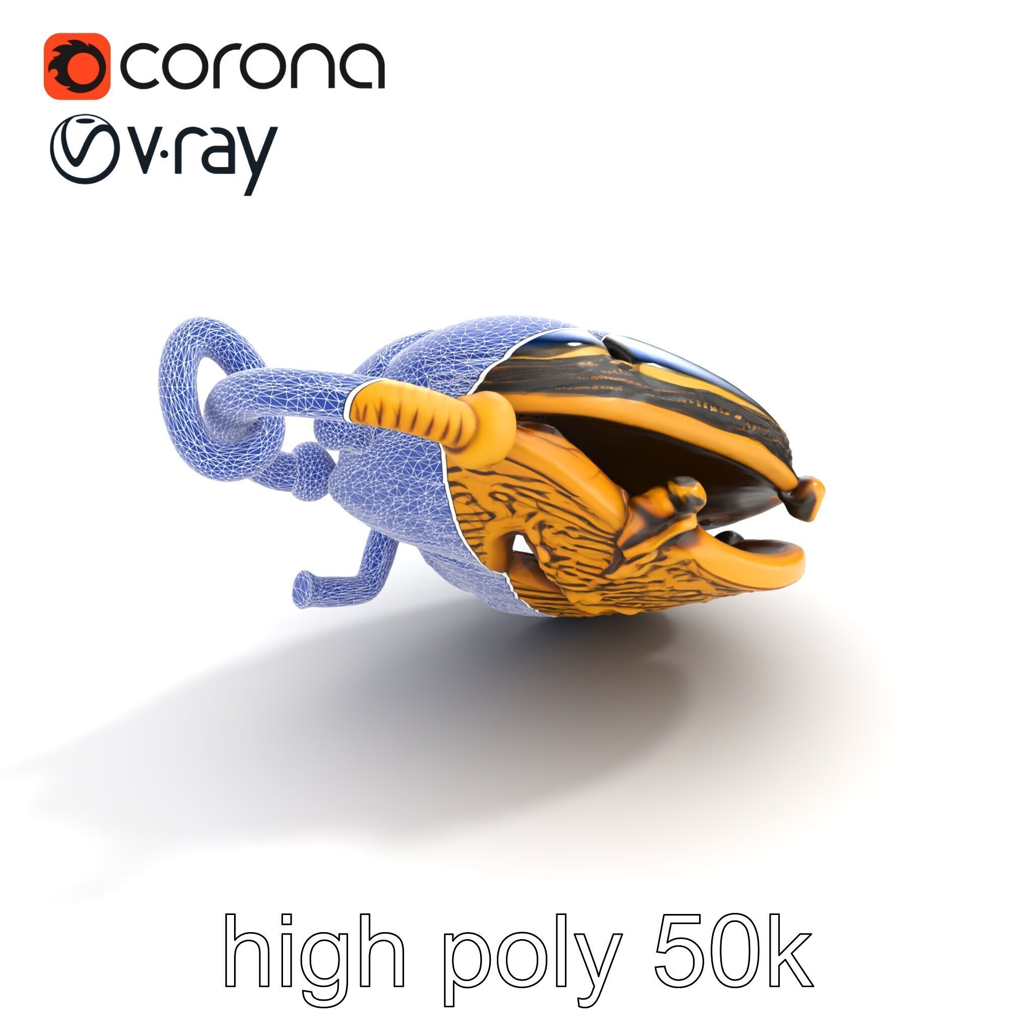 Egyptian Scarab Amulet Gemstone model pack Low-poly 3D model_20