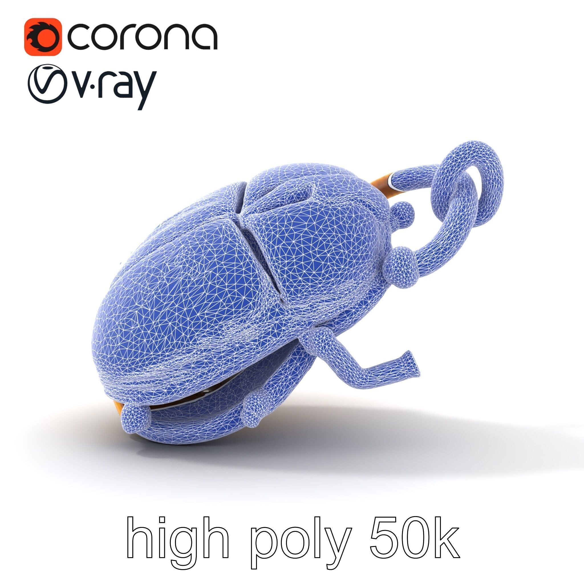 Egyptian Scarab Amulet Gemstone model pack Low-poly 3D model_30