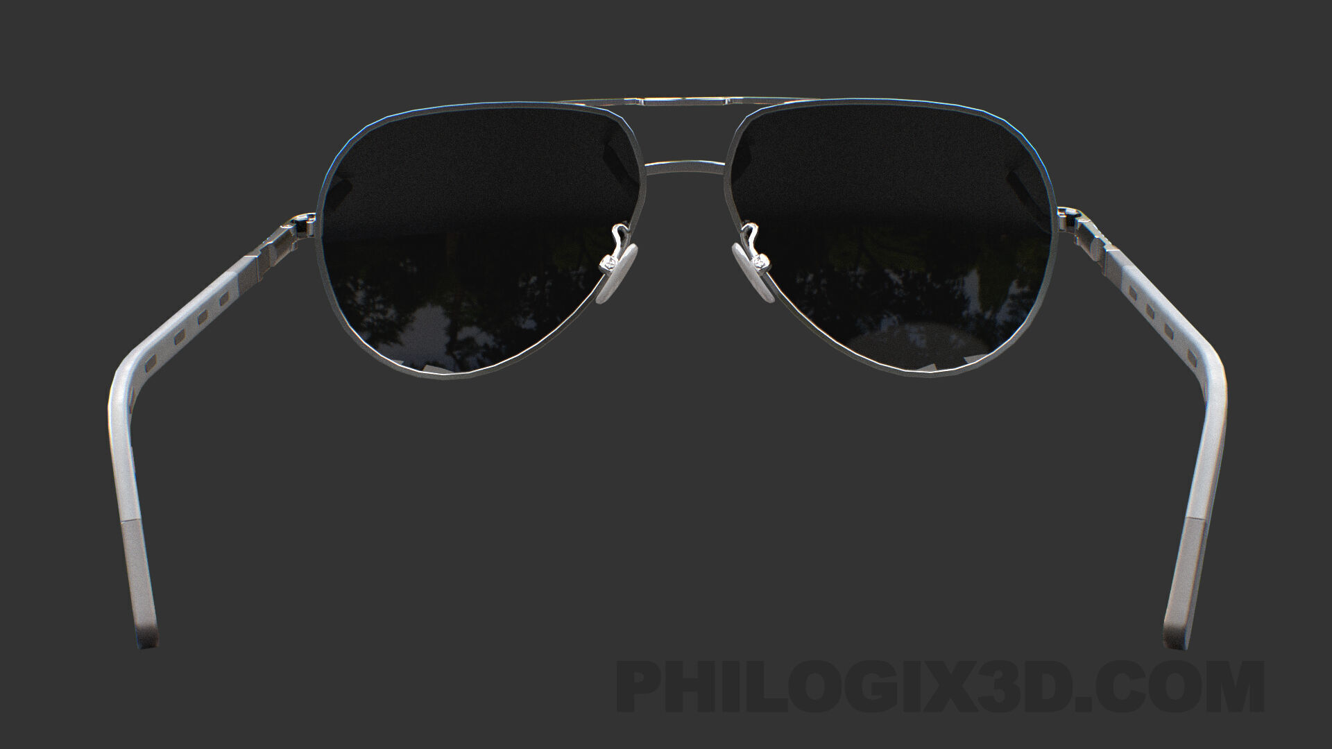 Aluminium HD Polarized Photochromic Sunglasses Pilot Men Low-poly 3D model_6