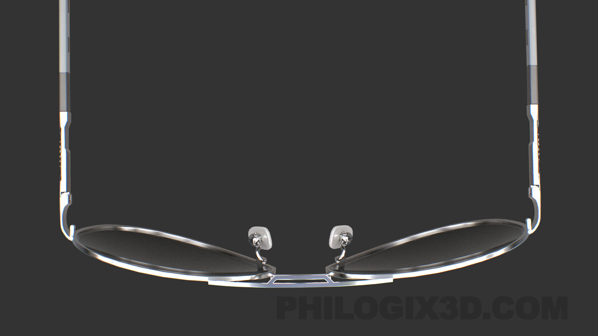 Aluminium HD Polarized Photochromic Sunglasses Pilot Men Low-poly 3D model_8