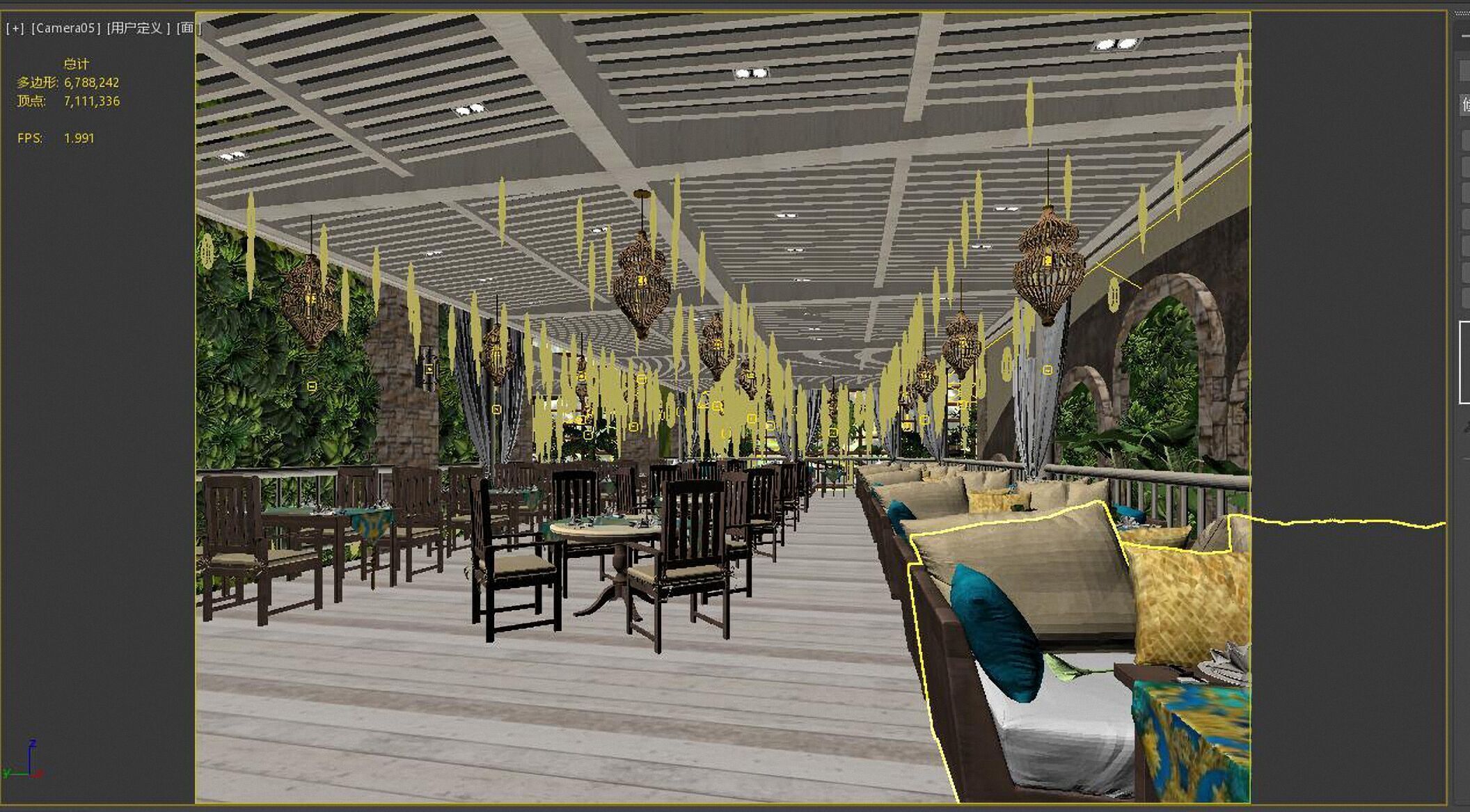 Restaurant 3D model_1