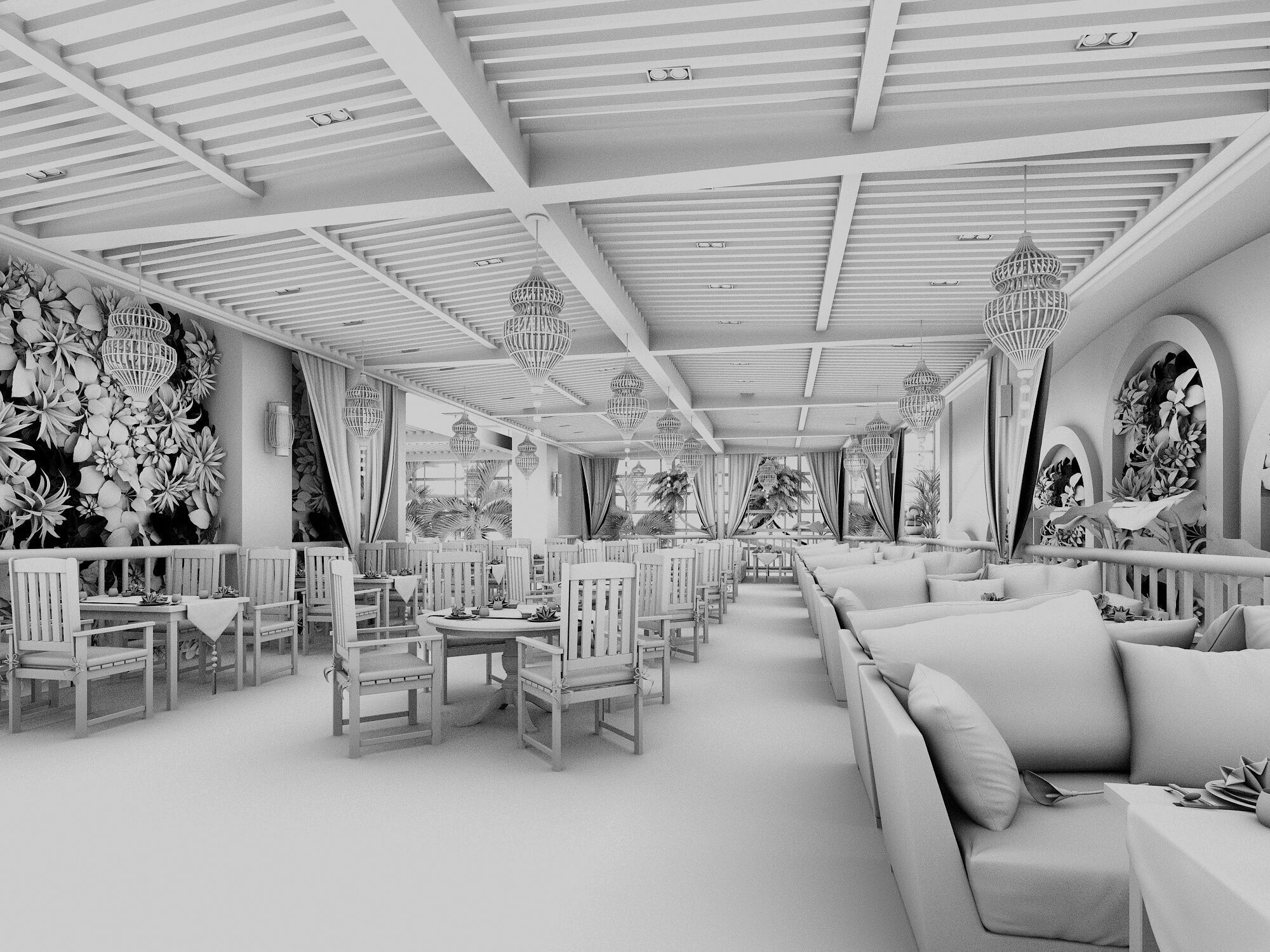Restaurant 3D model_5