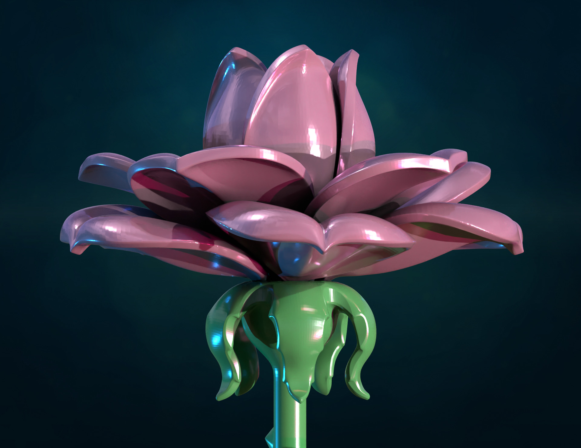Rose assembly II 3D print model_10
