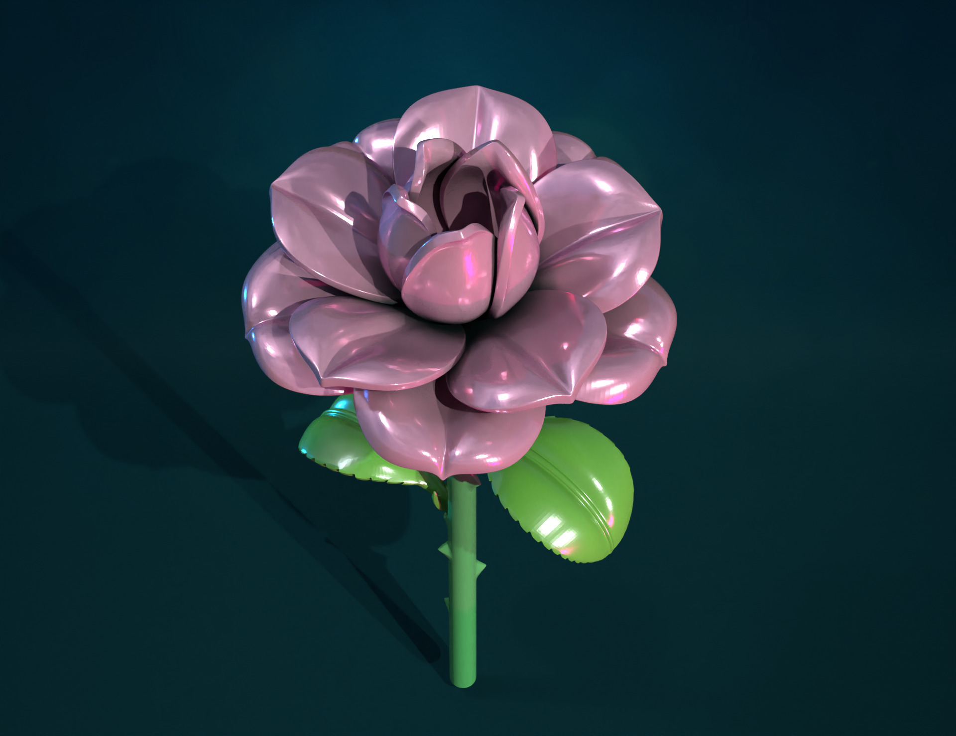 Rose assembly II 3D print model_3
