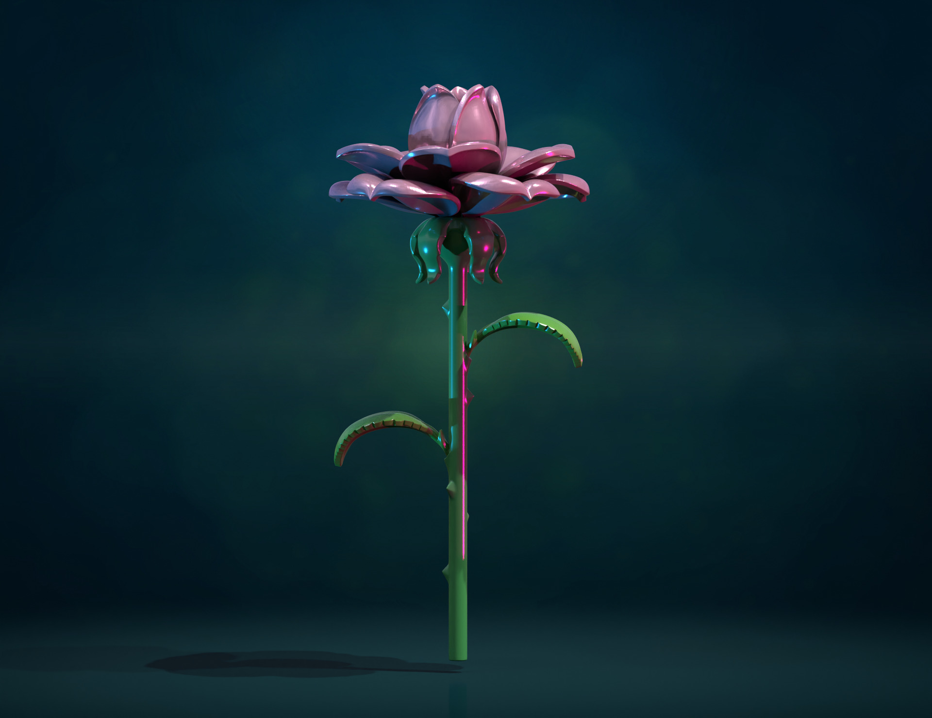 Rose assembly II 3D print model_4