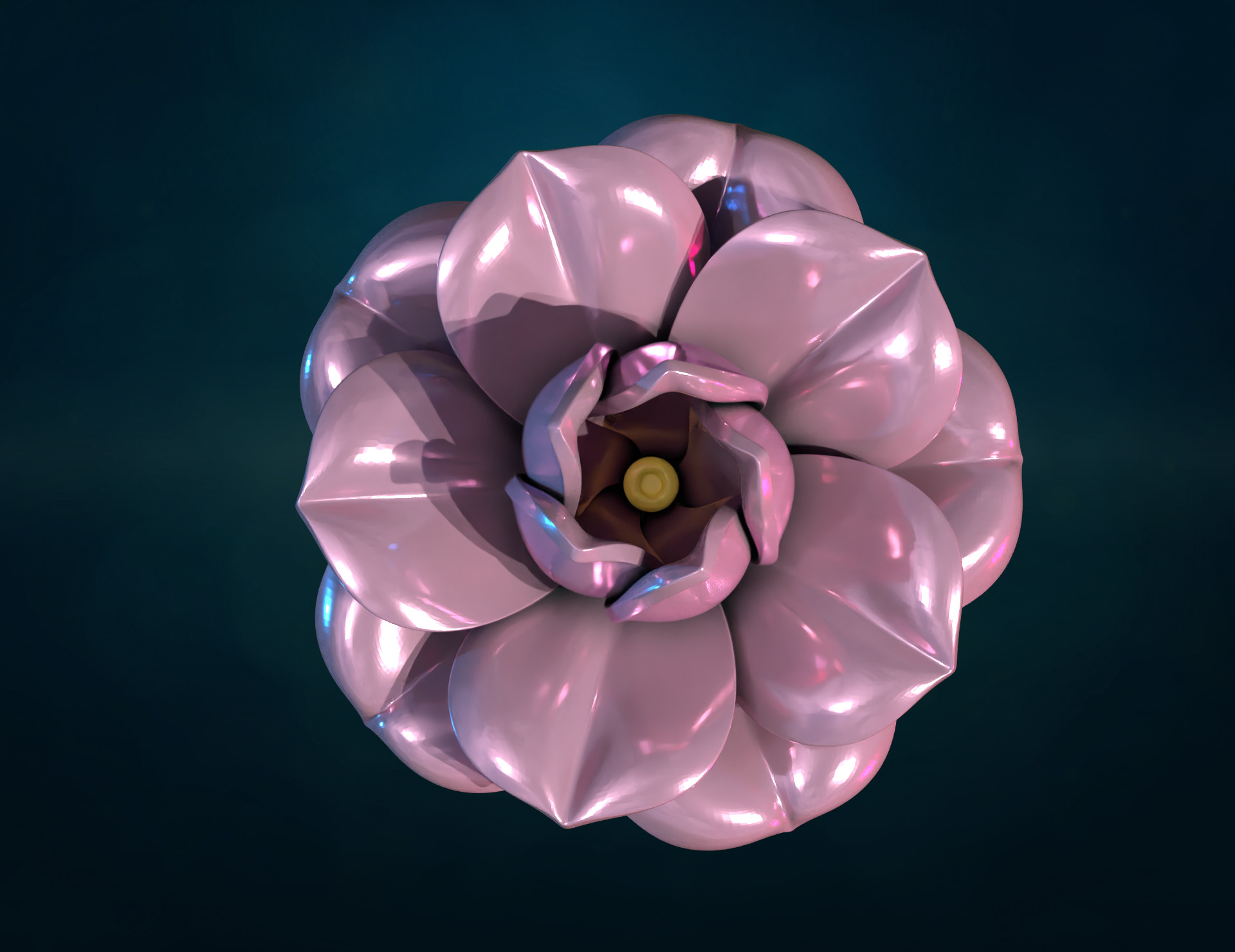 Rose assembly II 3D print model_5