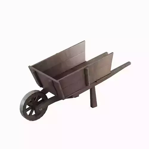 Medieval Wooden Cart 01
