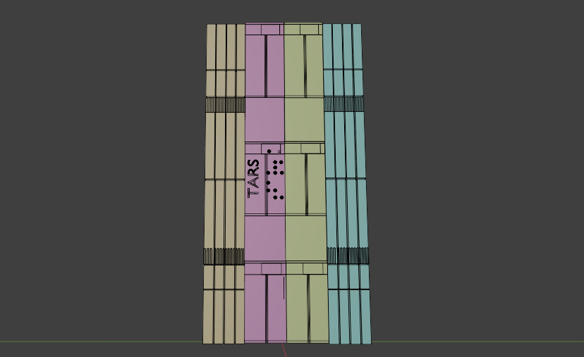 Tars Robot From Interstellar Low-poly 3D model_5