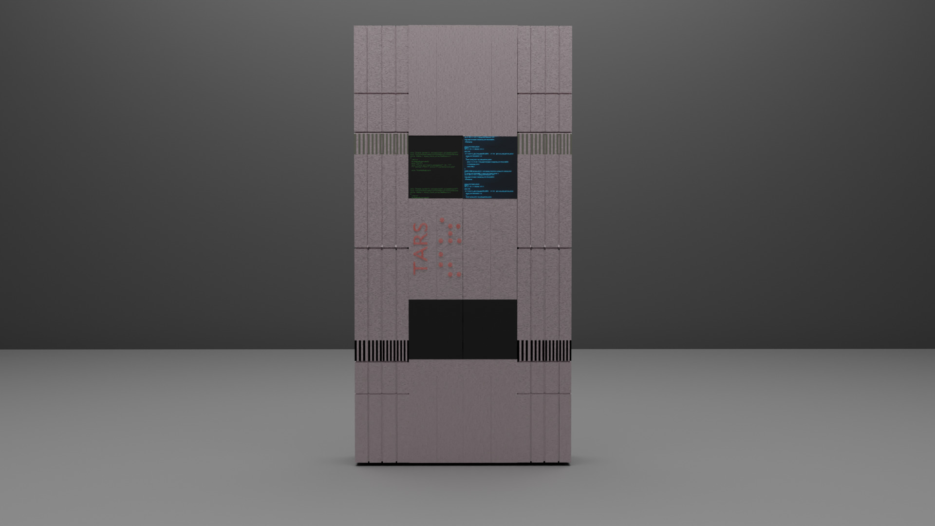 Tars Robot From Interstellar Low-poly 3D model_1