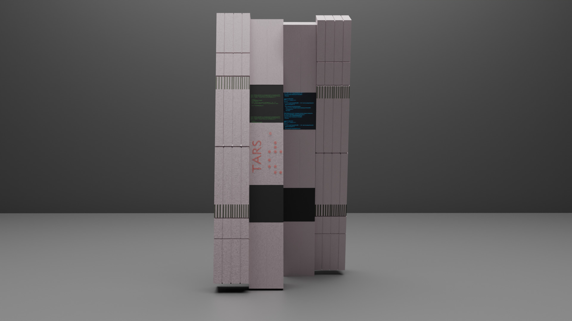 Tars Robot From Interstellar Low-poly 3D model_3