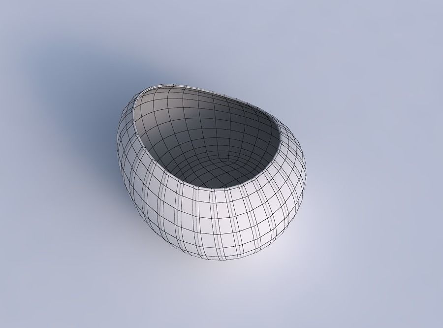 Bowl skewed and twisted with fine bands uniform vertical 3D print model_6