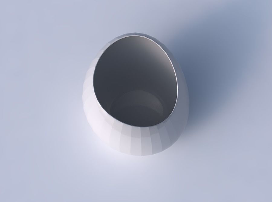 Bowl skewed and twisted with fine bands uniform vertical 3D print model_2