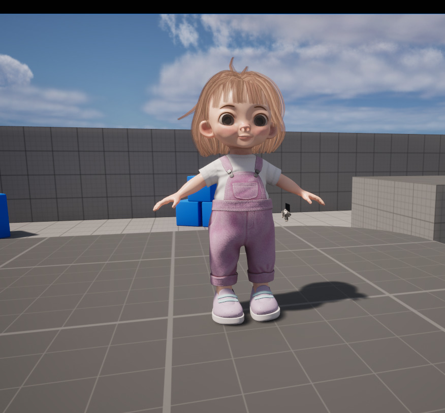 Little cutie Low-poly 3D model_4
