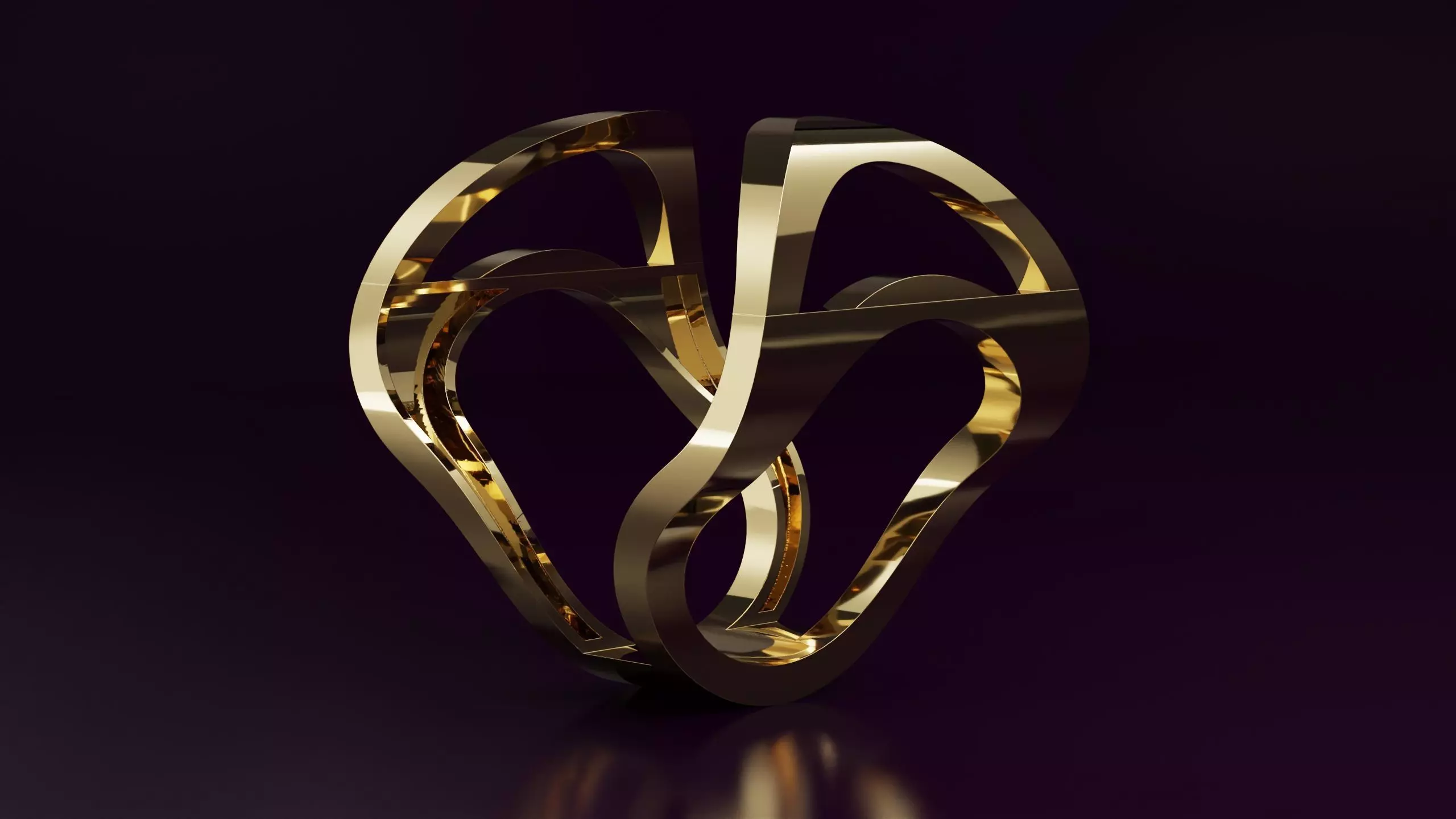 free form ring N60 3D print model