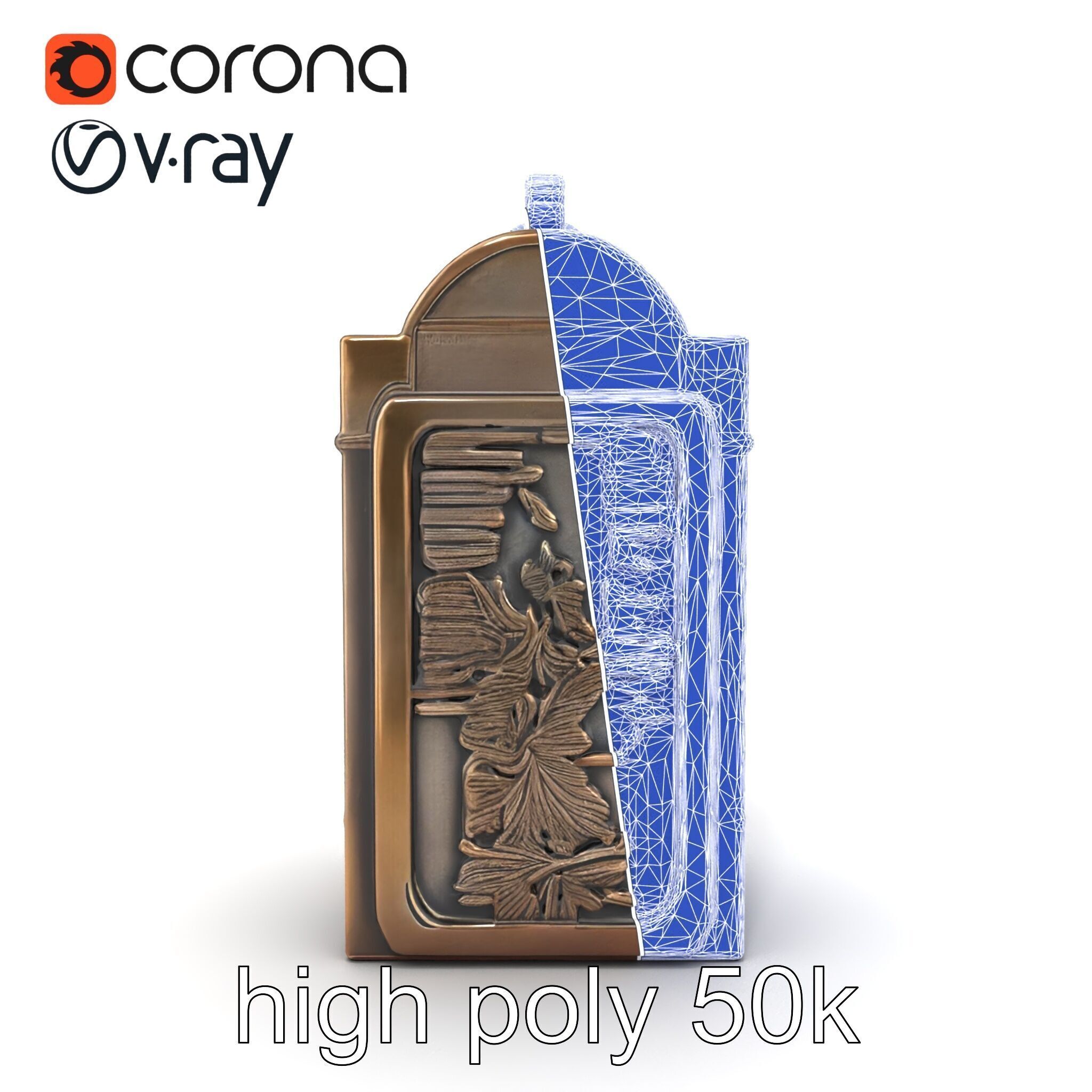 Medieval Knight Castle Bookend model pack Low-poly 3D model_24