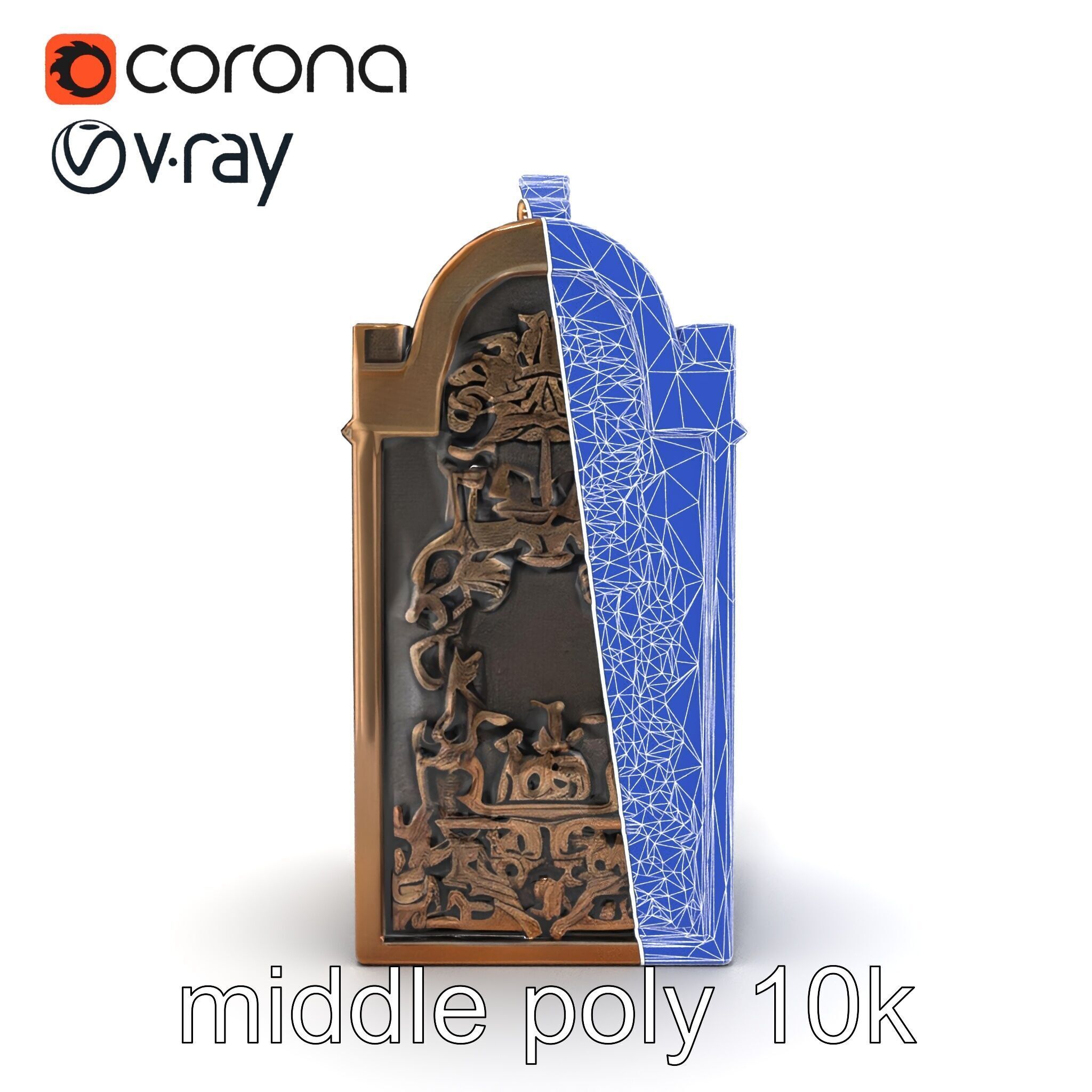 Medieval Knight Castle Bookend model pack Low-poly 3D model_25