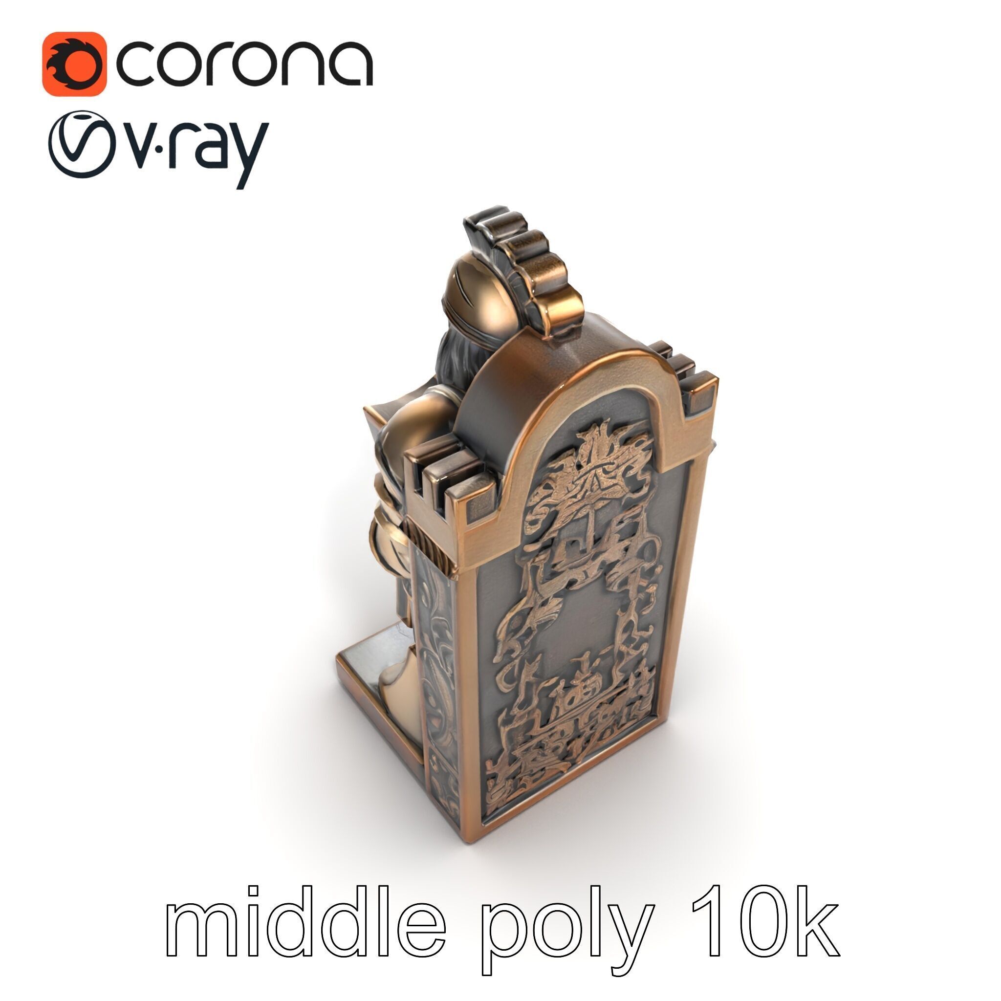 Medieval Knight Castle Bookend model pack Low-poly 3D model_13