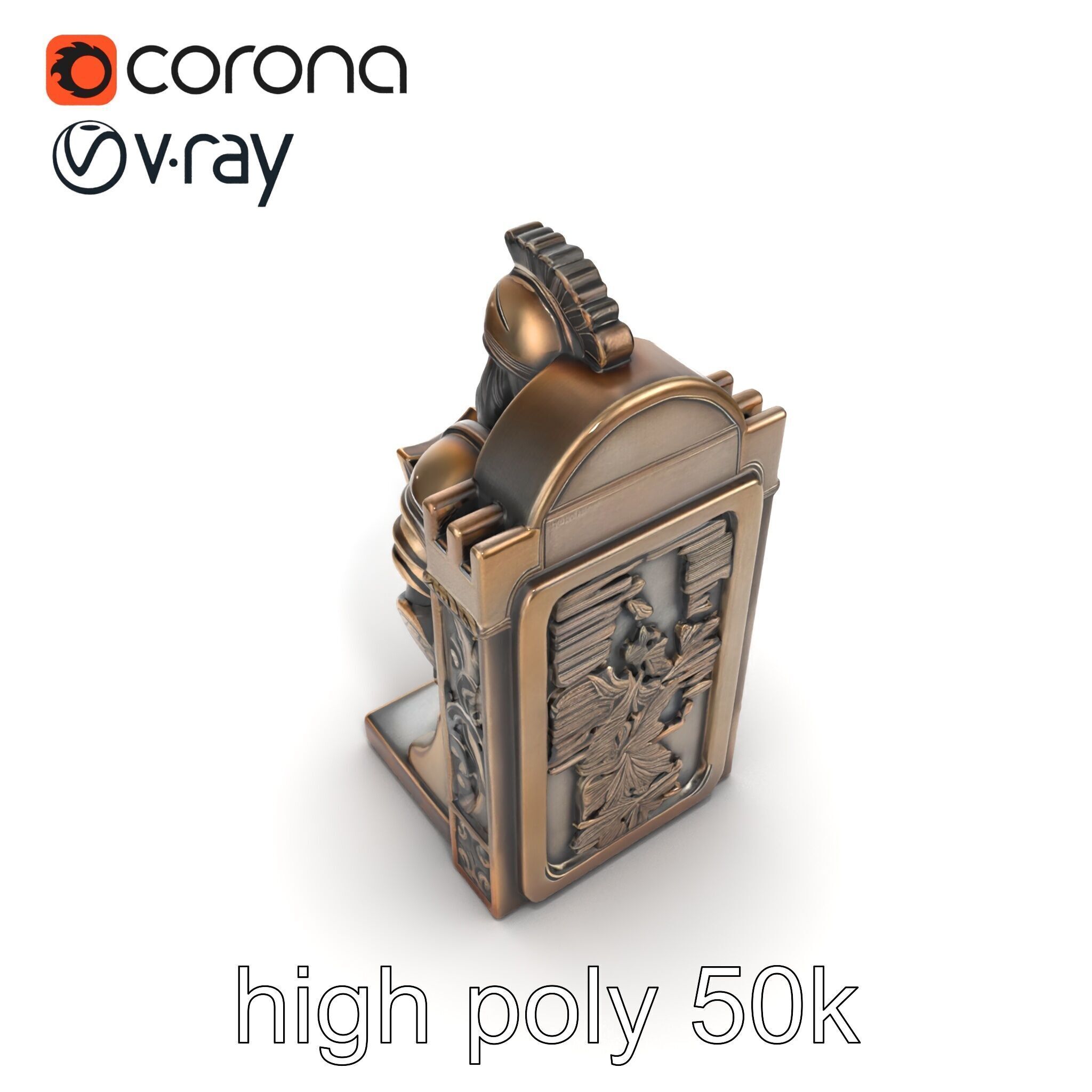 Medieval Knight Castle Bookend model pack Low-poly 3D model_20